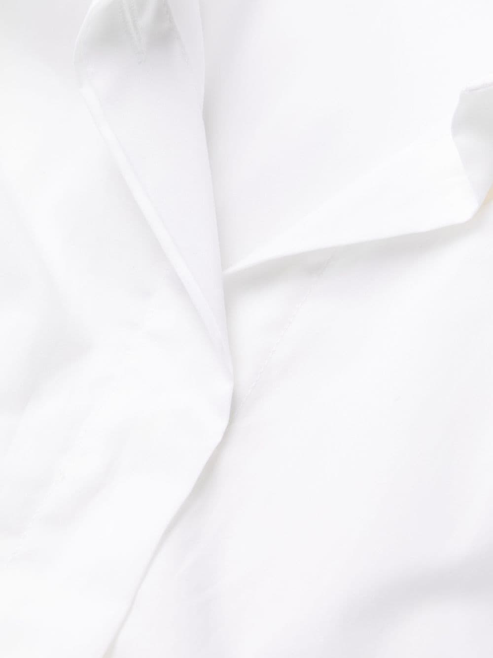 bow-embellished cotton shirtdress - 6