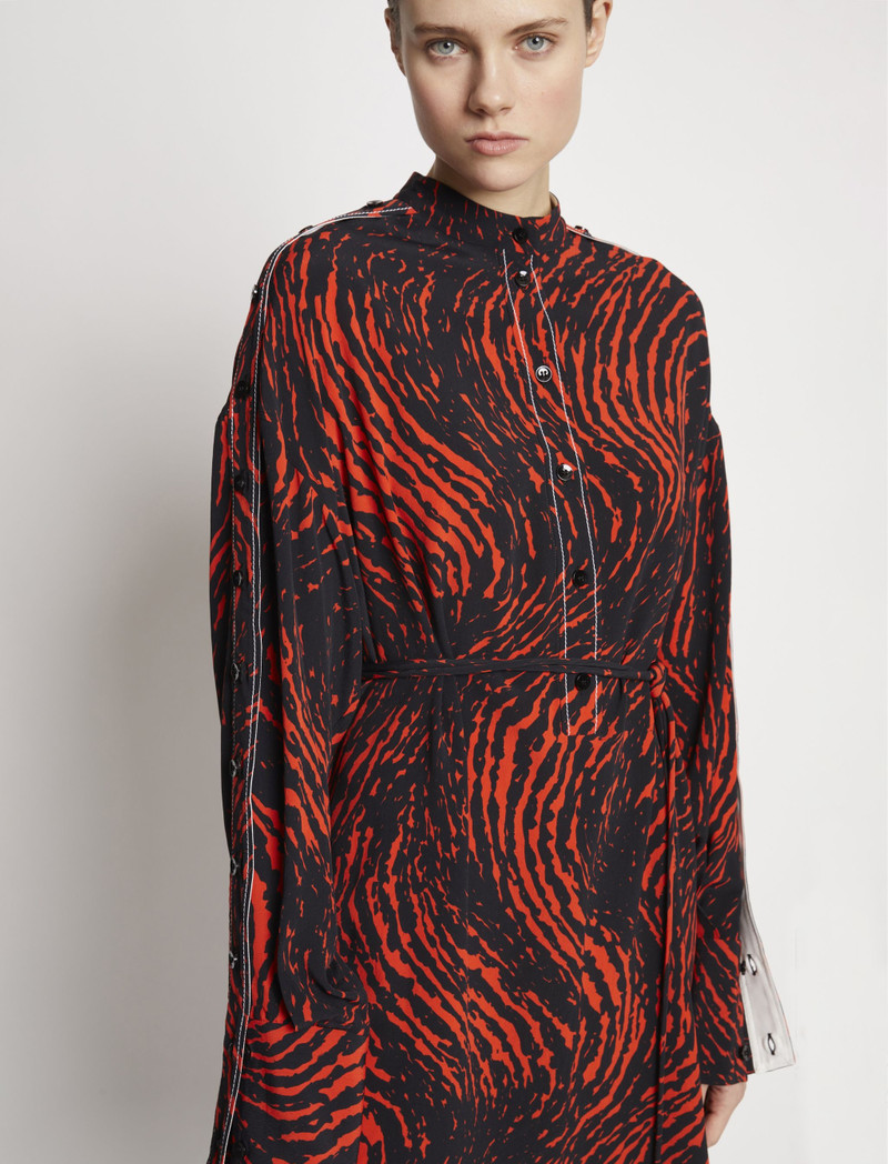 Leopard Crepe de Chine Shirt Dress 5