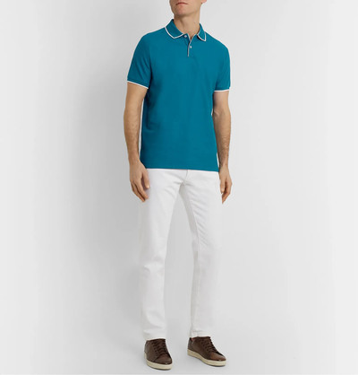 Loro Piana Slim-Fit Contrast-Tipped Stretch-Cotton Piqué Polo Shirt outlook