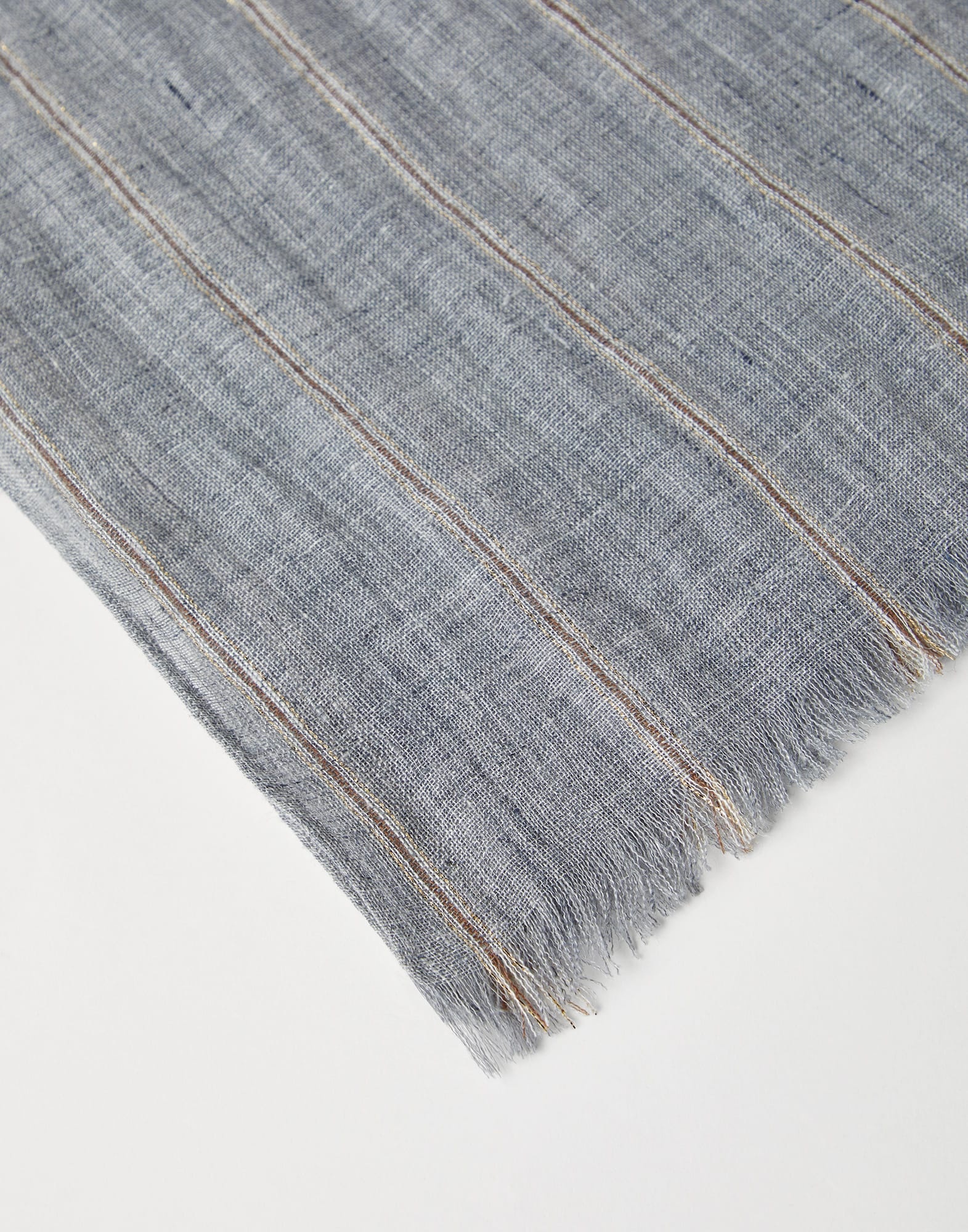 Linen sparkling regimental stripe scarf - 2