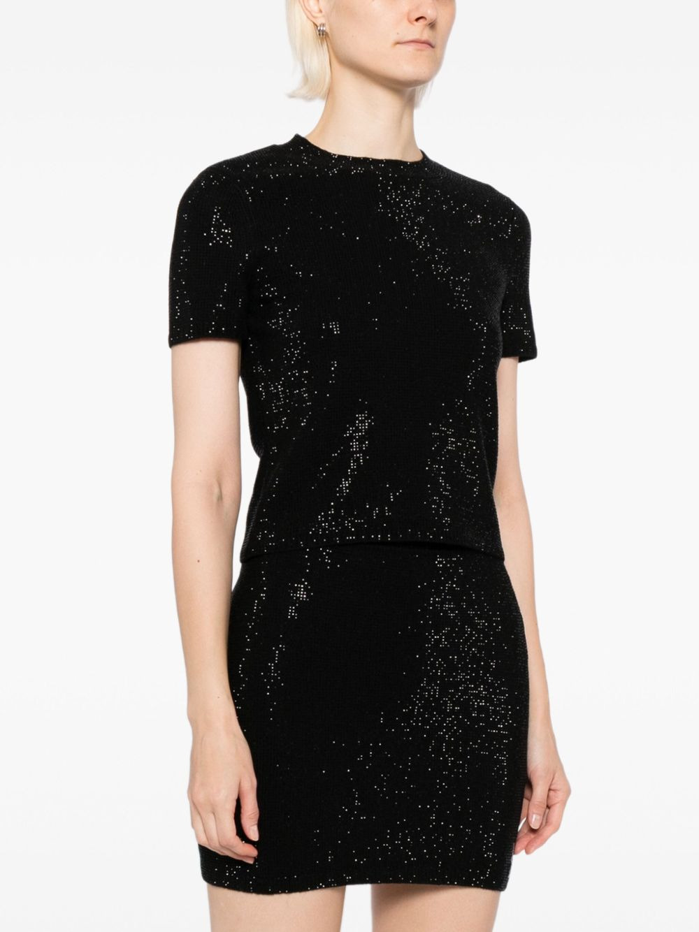 crystal-embellished T-shirt - 3