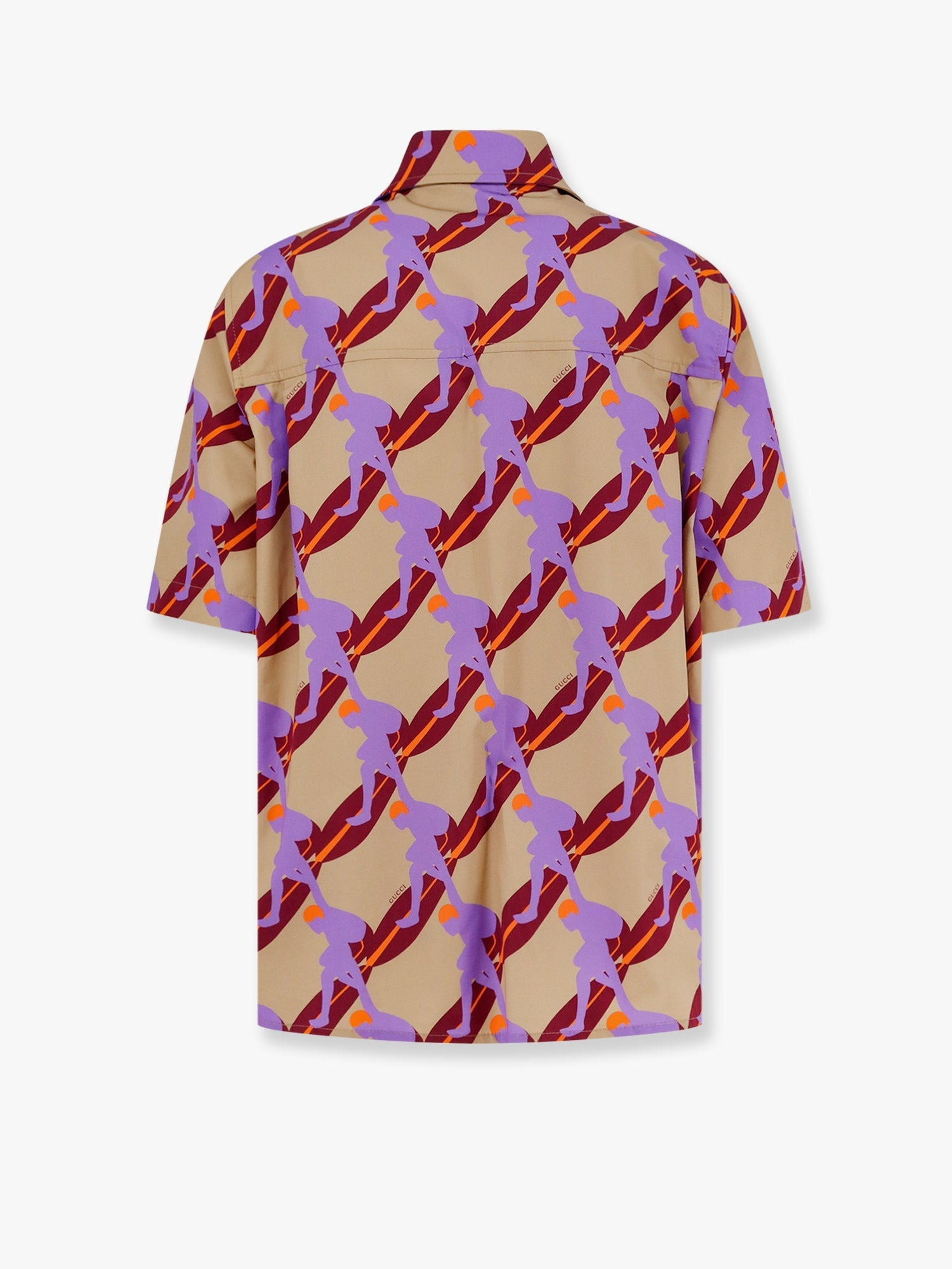 Gucci Bowling Cotton Popeline Shirt With All-Over Surfer Print - 5
