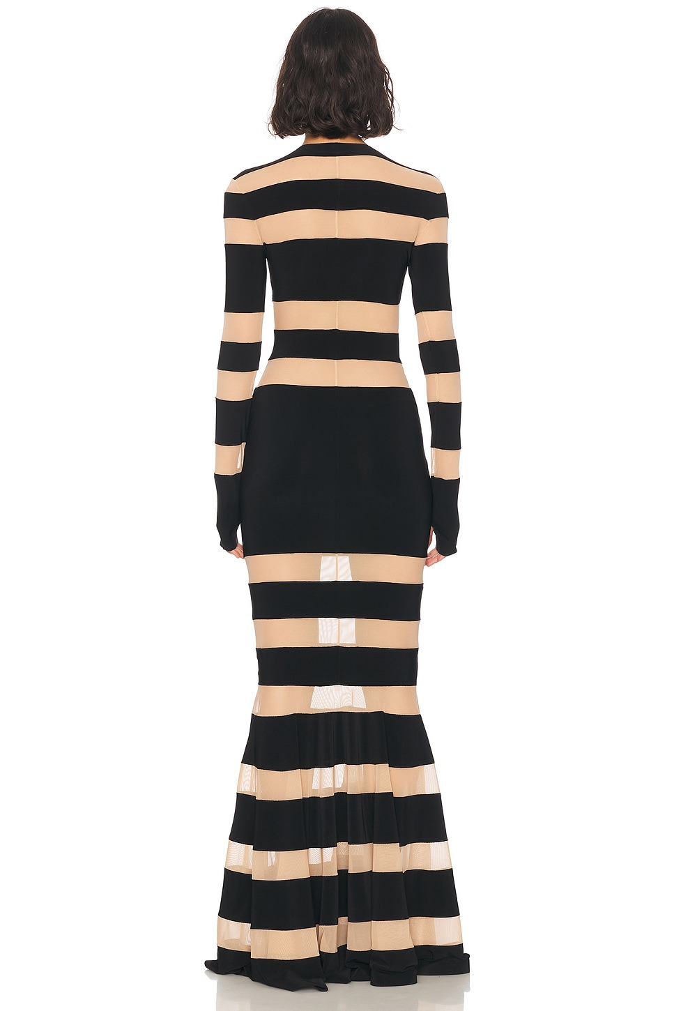 Spliced Dress Fishtail Gown - 3