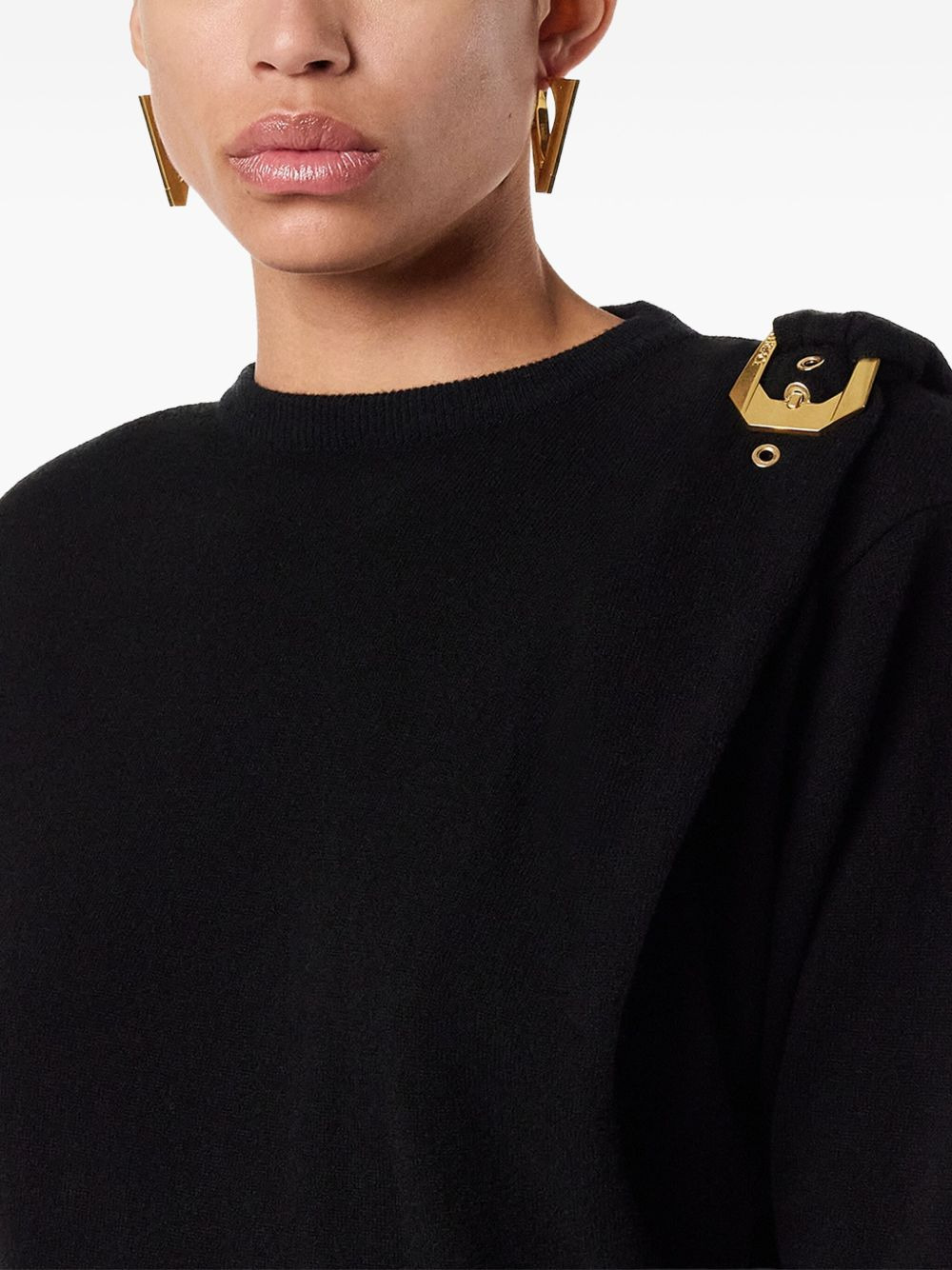 wool buckle sweater - 4