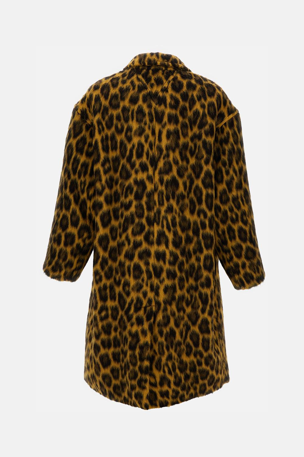 LEOPARD PRINT ALPACA COAT - 2
