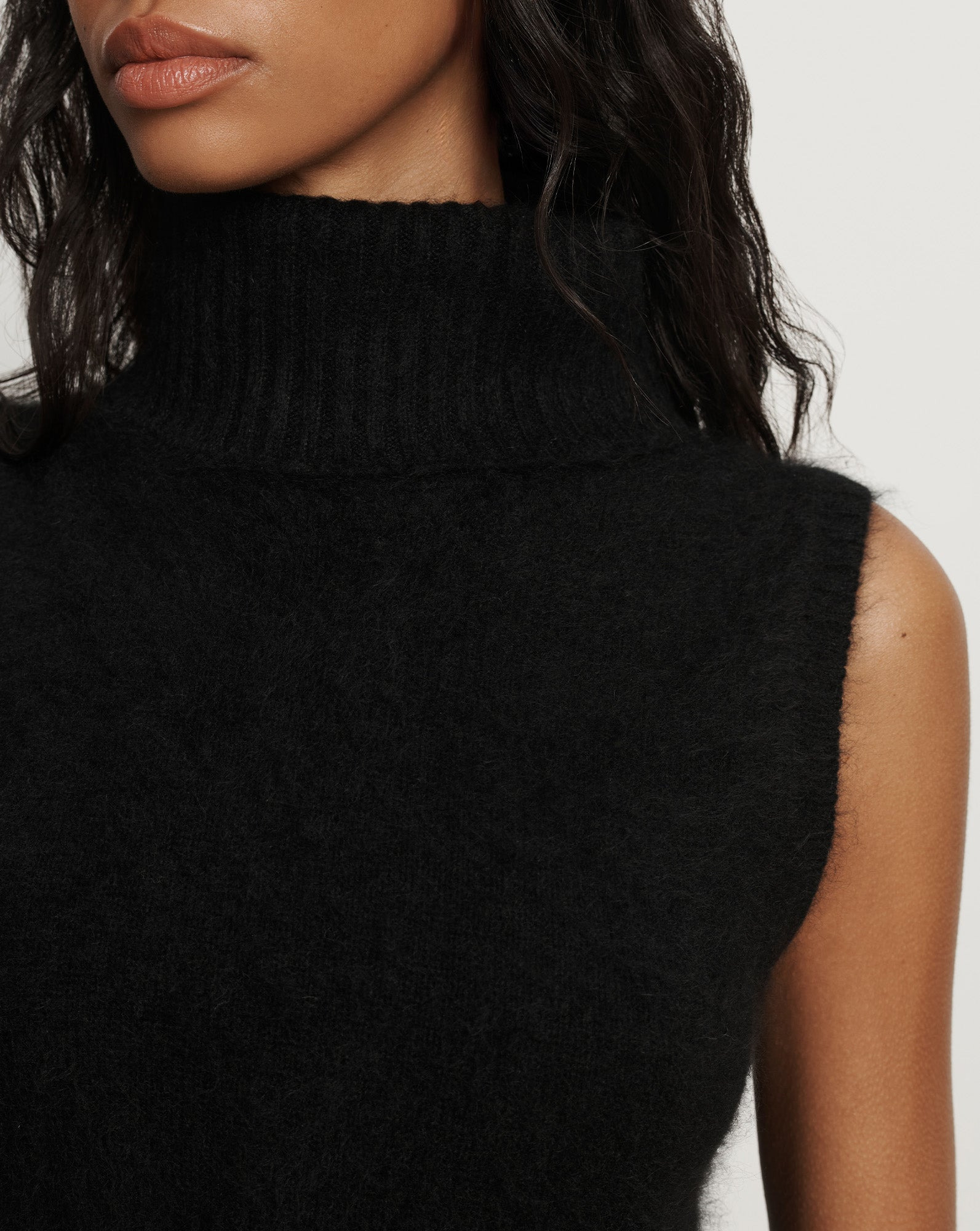 MAZZY BRUSHED CASHMERE SLEEVELESS SWEATER - 2