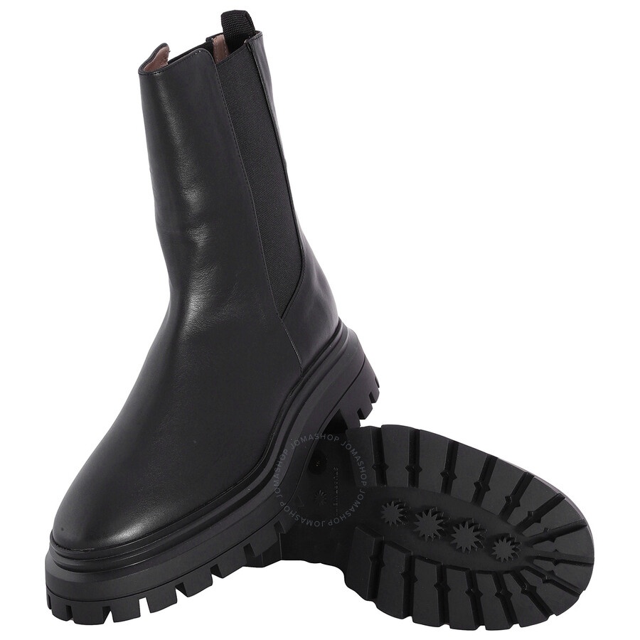 Stuart Weitzman Black Leather Bedford Bootie - 2