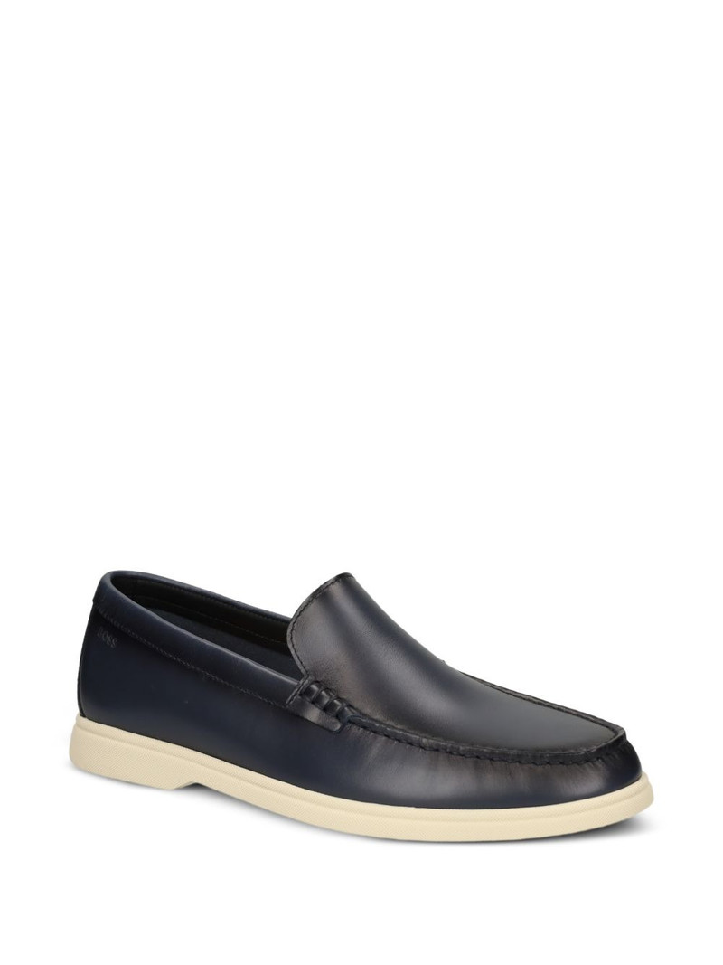BOSS stitched slip-on loafers outlook