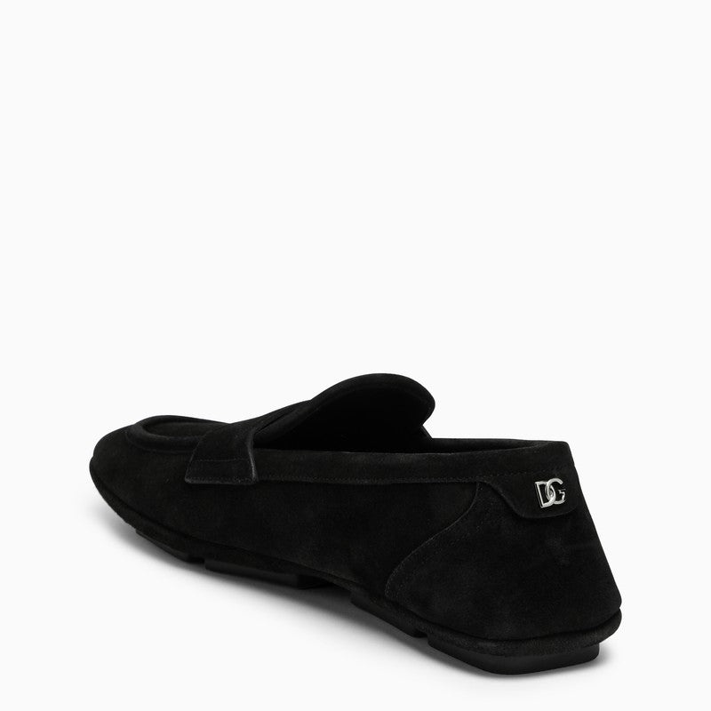 Dolce&Gabbana Black Suede Loafer Men - 4