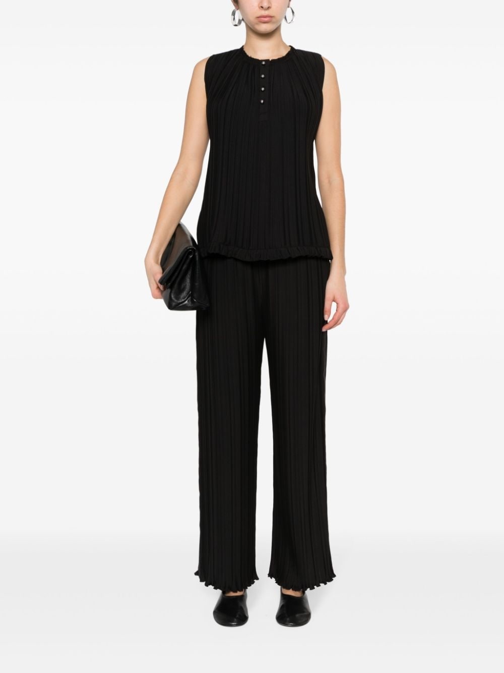 plissÃ© wide-leg trousers - 2