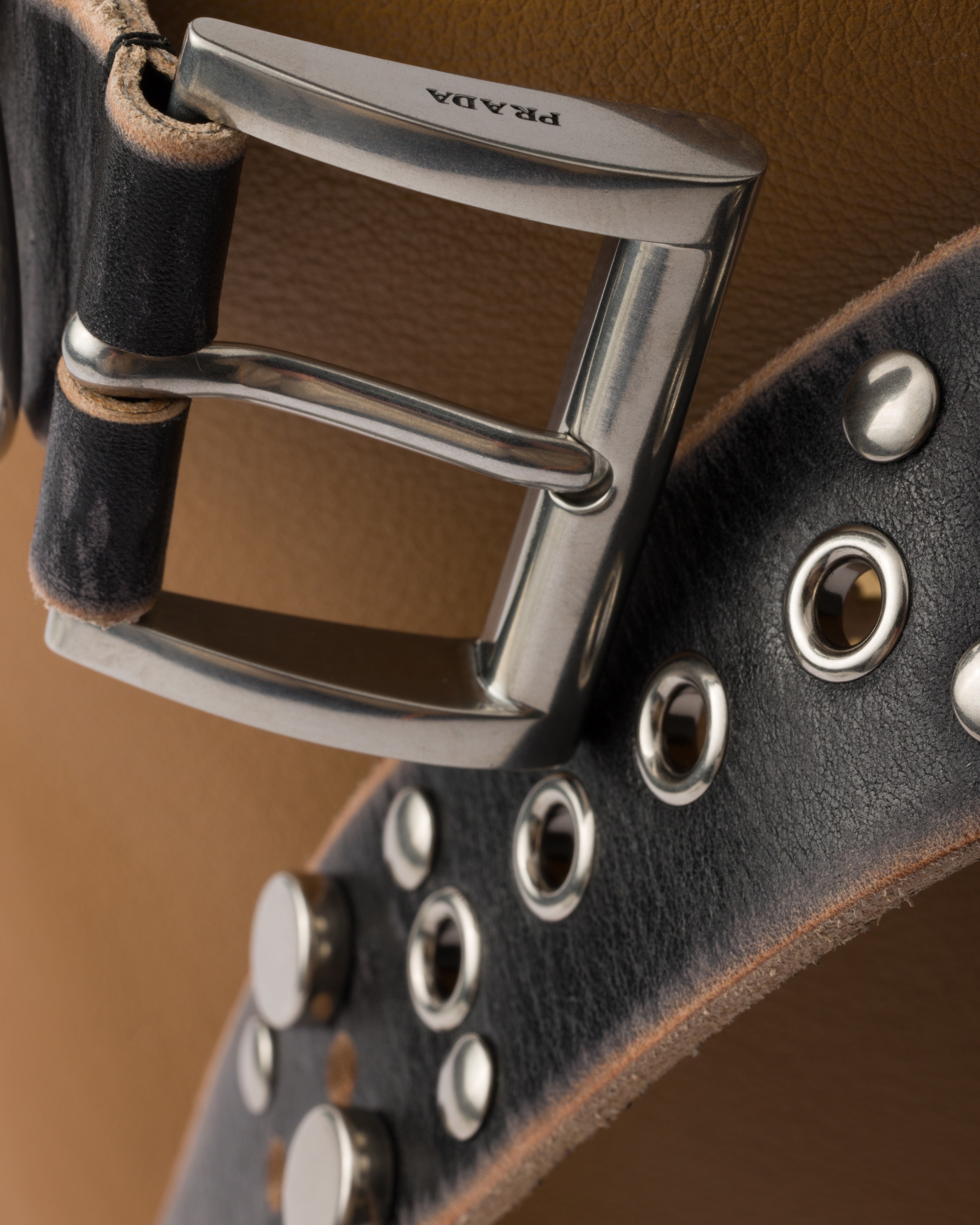 Prada Buckle leather bucket bag with studded belt - 6