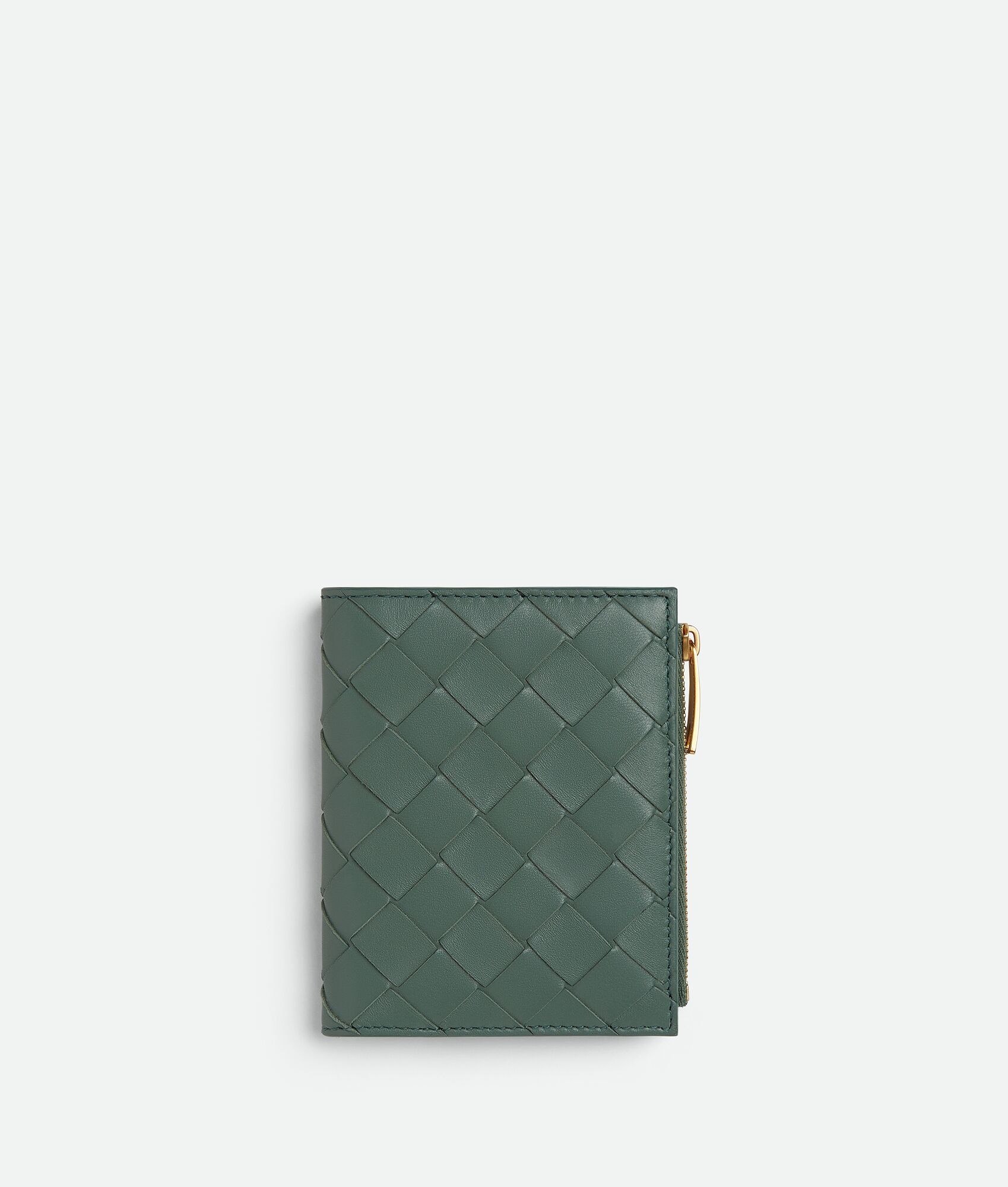 Small Intrecciato Bi-Fold Zip Wallet - 1