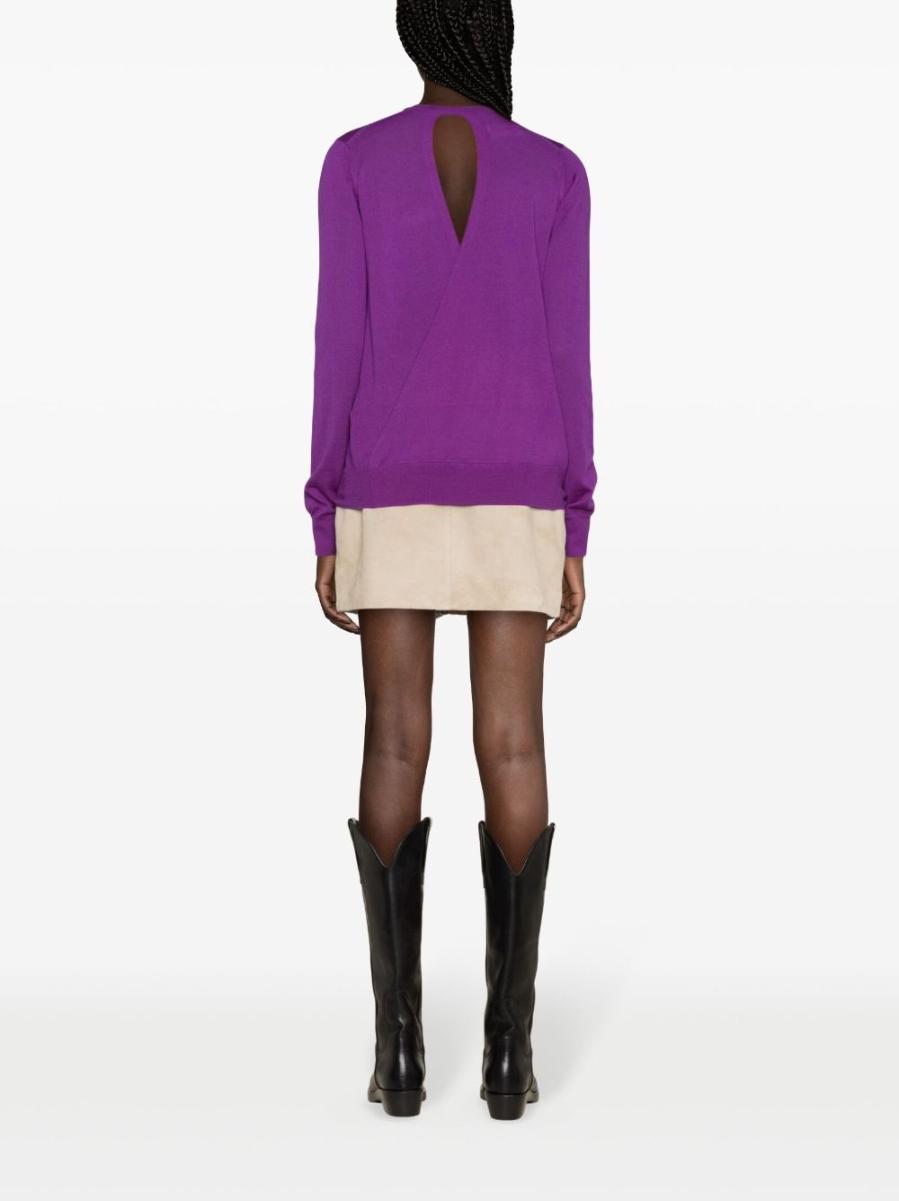 Emma open-back wool jumper - 4