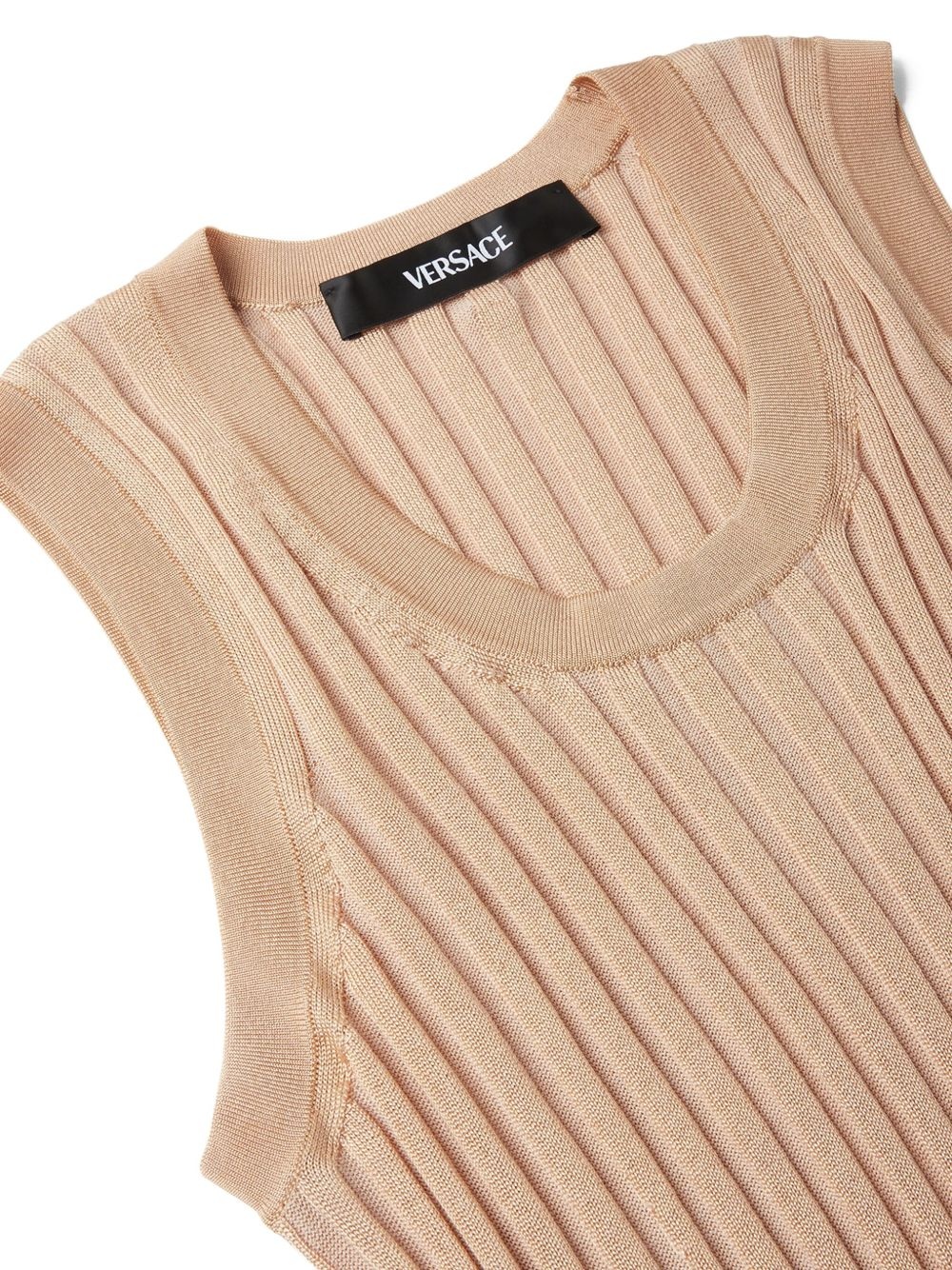 ribbed sleeveless top - 4