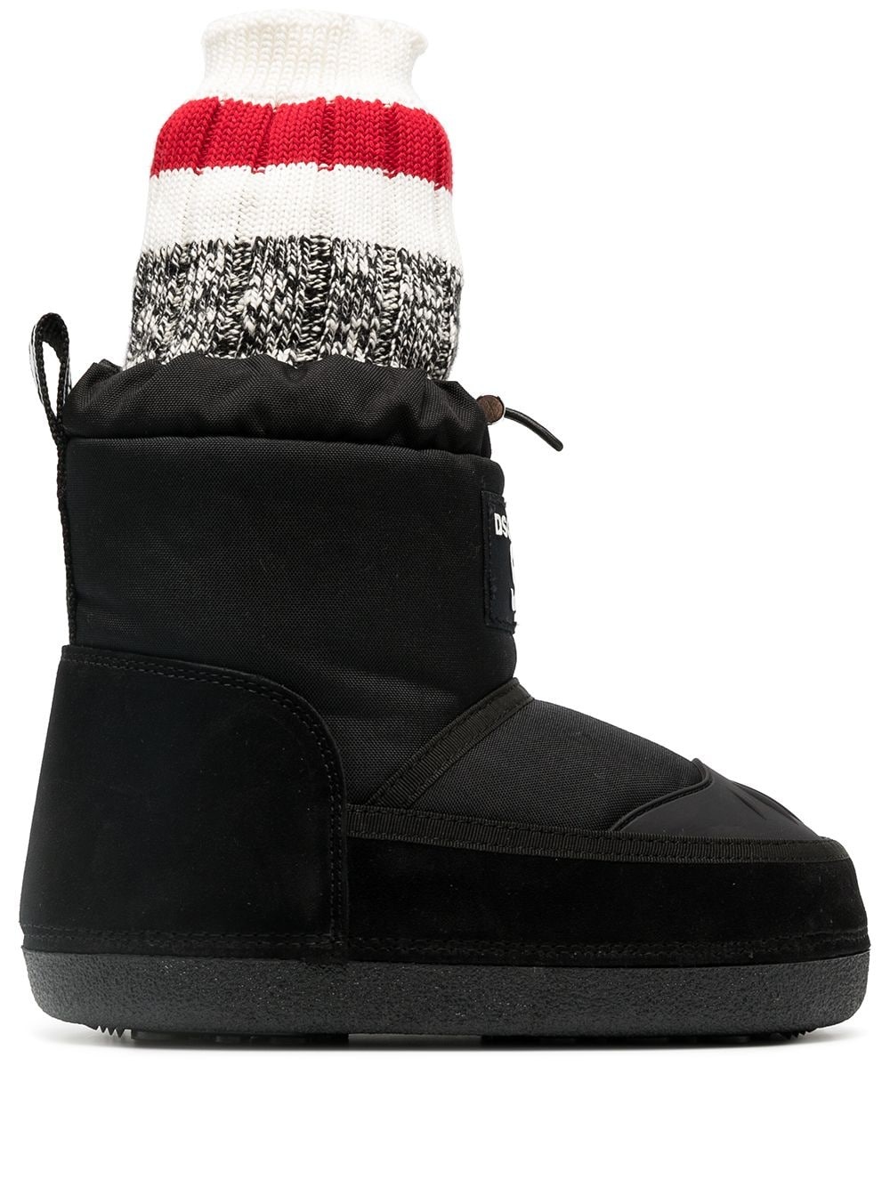 sock-detail ankle snow boots - 1