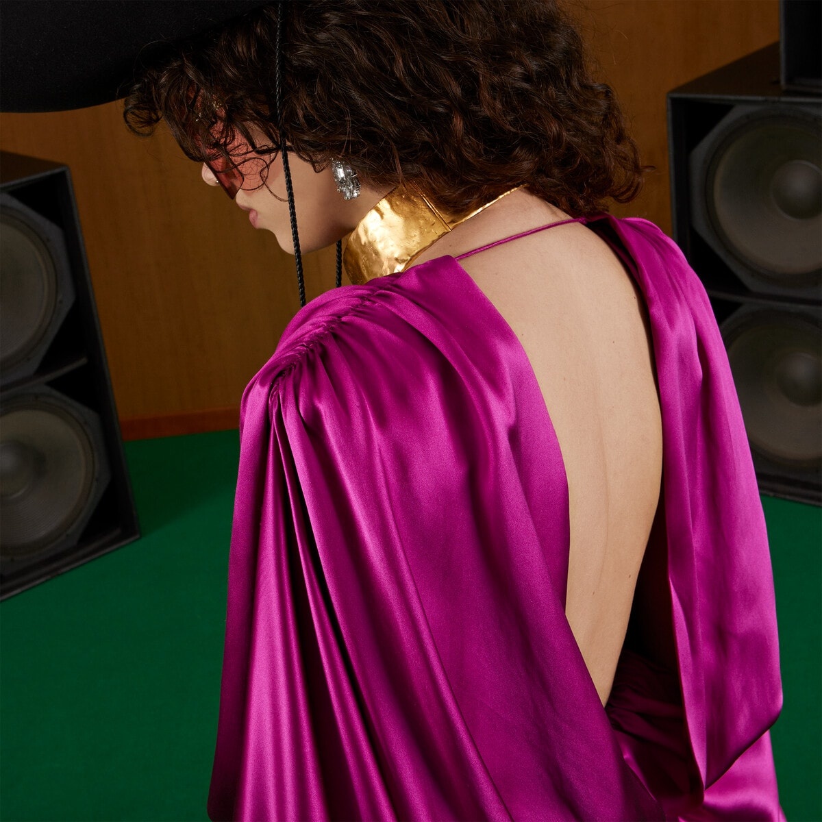 Satin viscose dress - 4