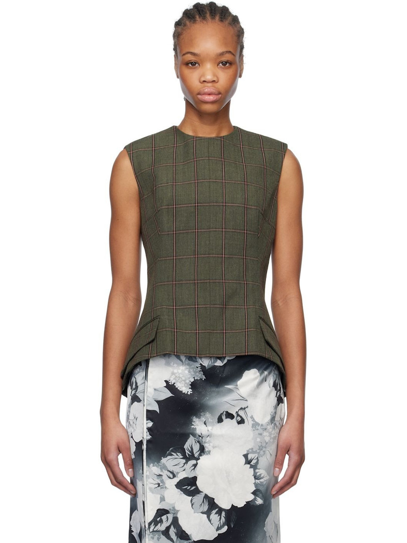 Khaki Blazer Top 1