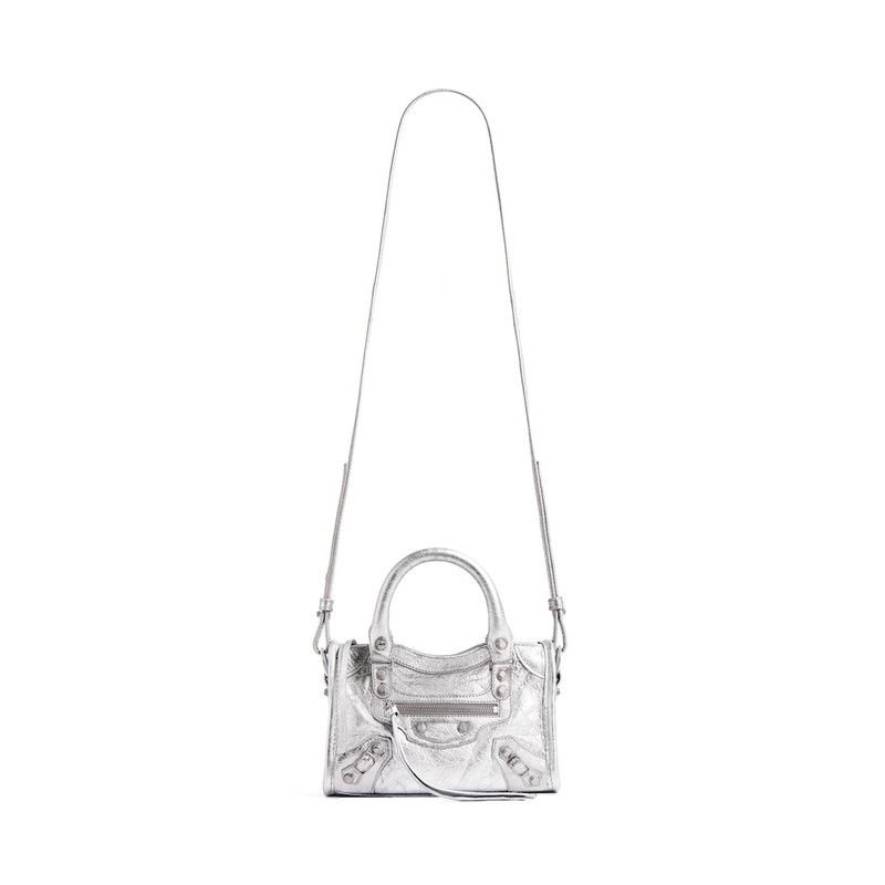 Women's Le City Bag Nano in Silver 4