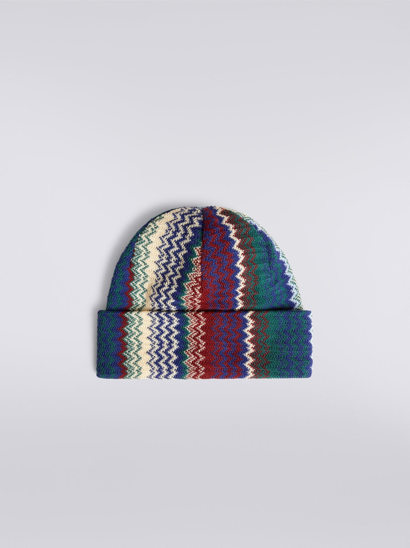 Zigzag wool blend beanie 1