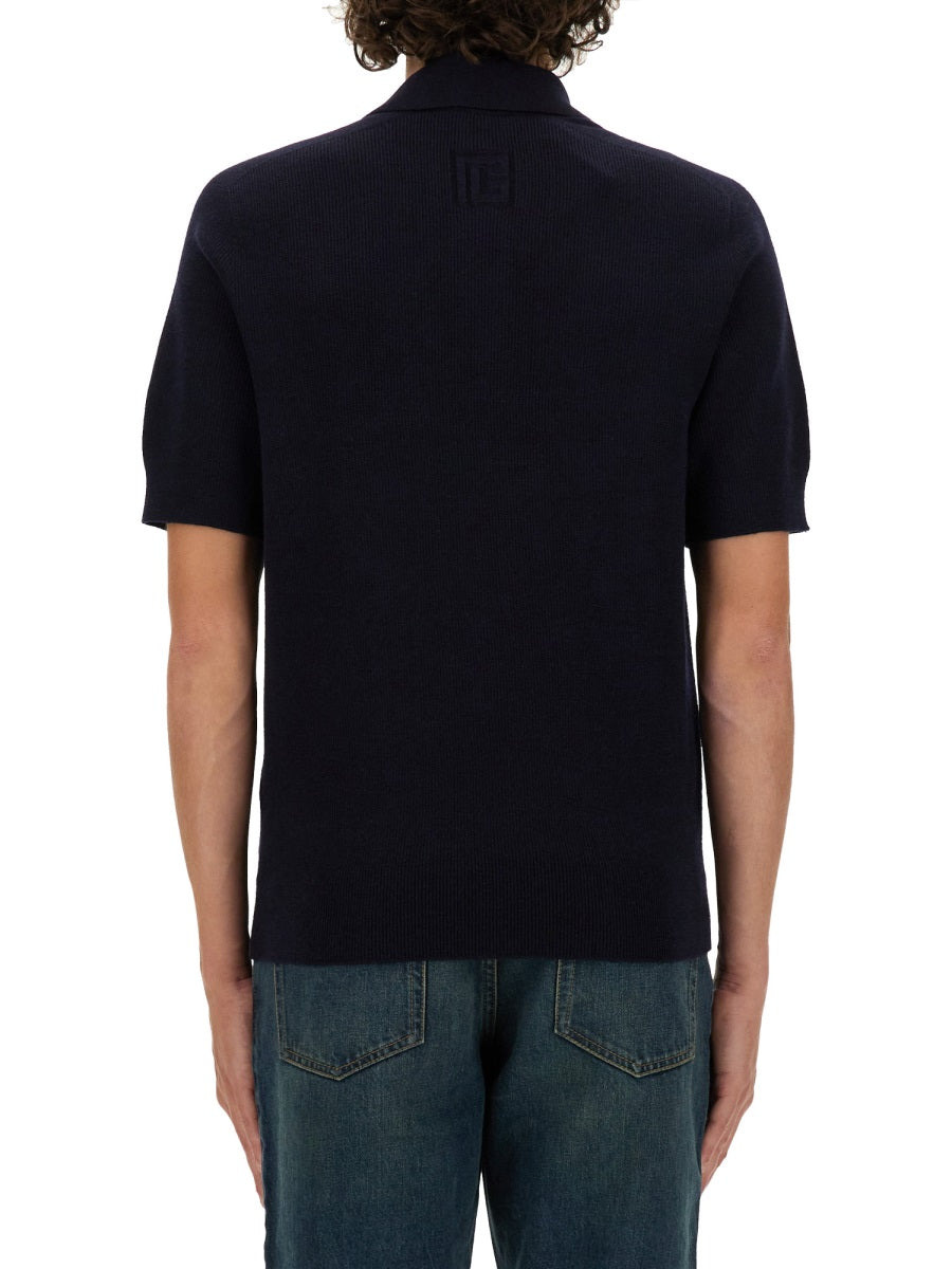 Balmain Men Merino Wool Polo Shirt - 3