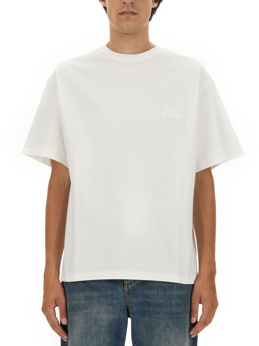 Tシャツ・カットソー Etro T-Shirt With Pegasus Embroidery T-SHIRT WITH PEGASO EMBROIDERY | T-shirt and Sweatshirts | ETRO
