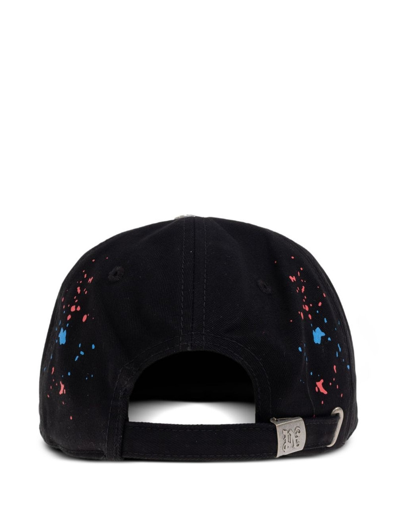 Palm Angels paint-splatter logo-embroidered cap outlook
