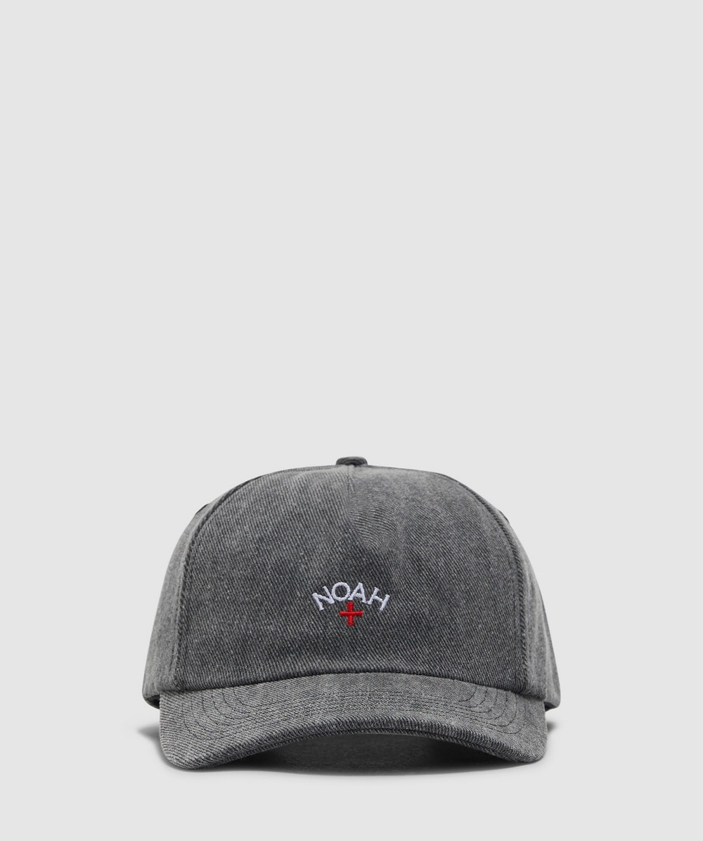 Recycled denim core logo 5 panel cap - 1