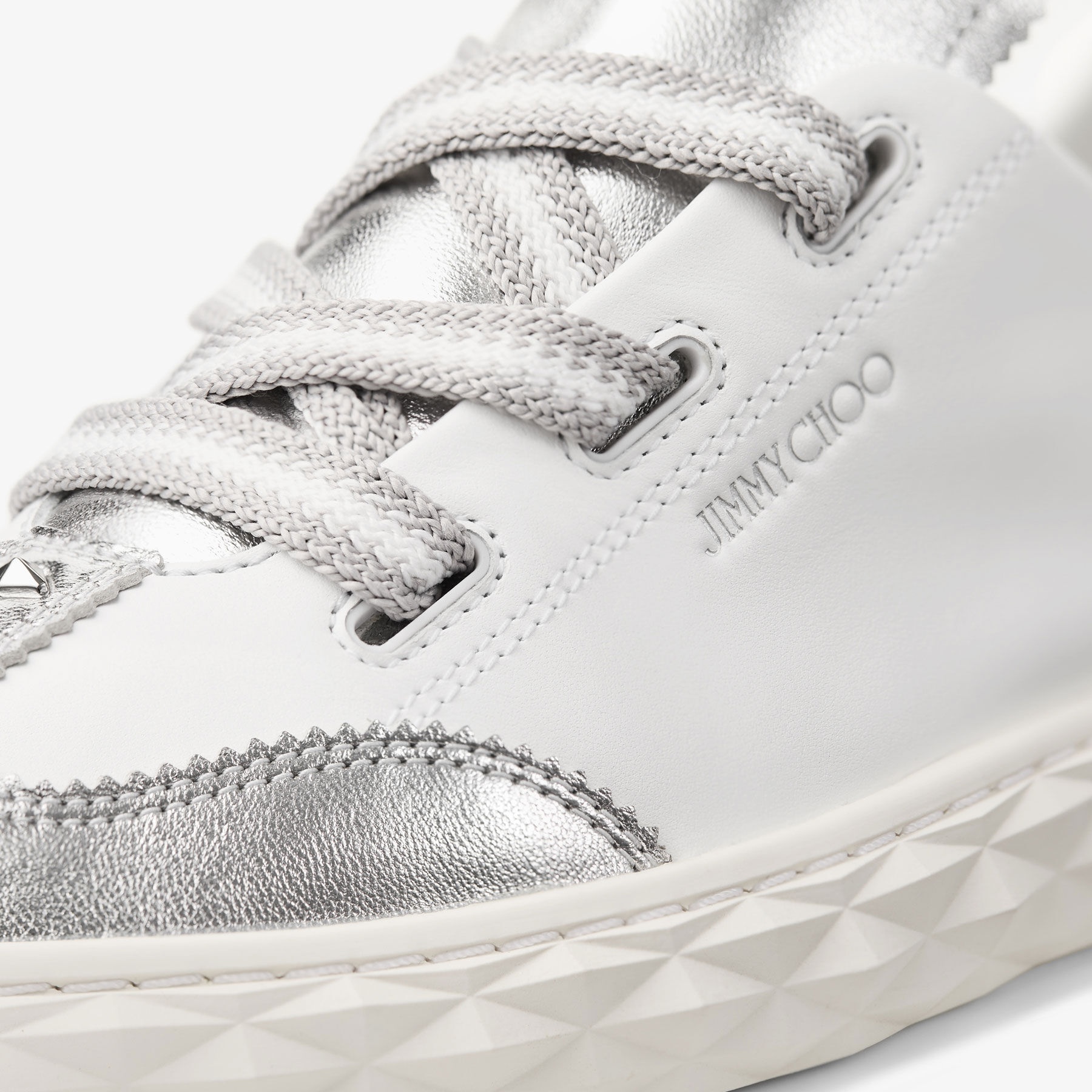 Diamond Light Flex F
Silver Metallic Nappa Leather Trainers - 4
