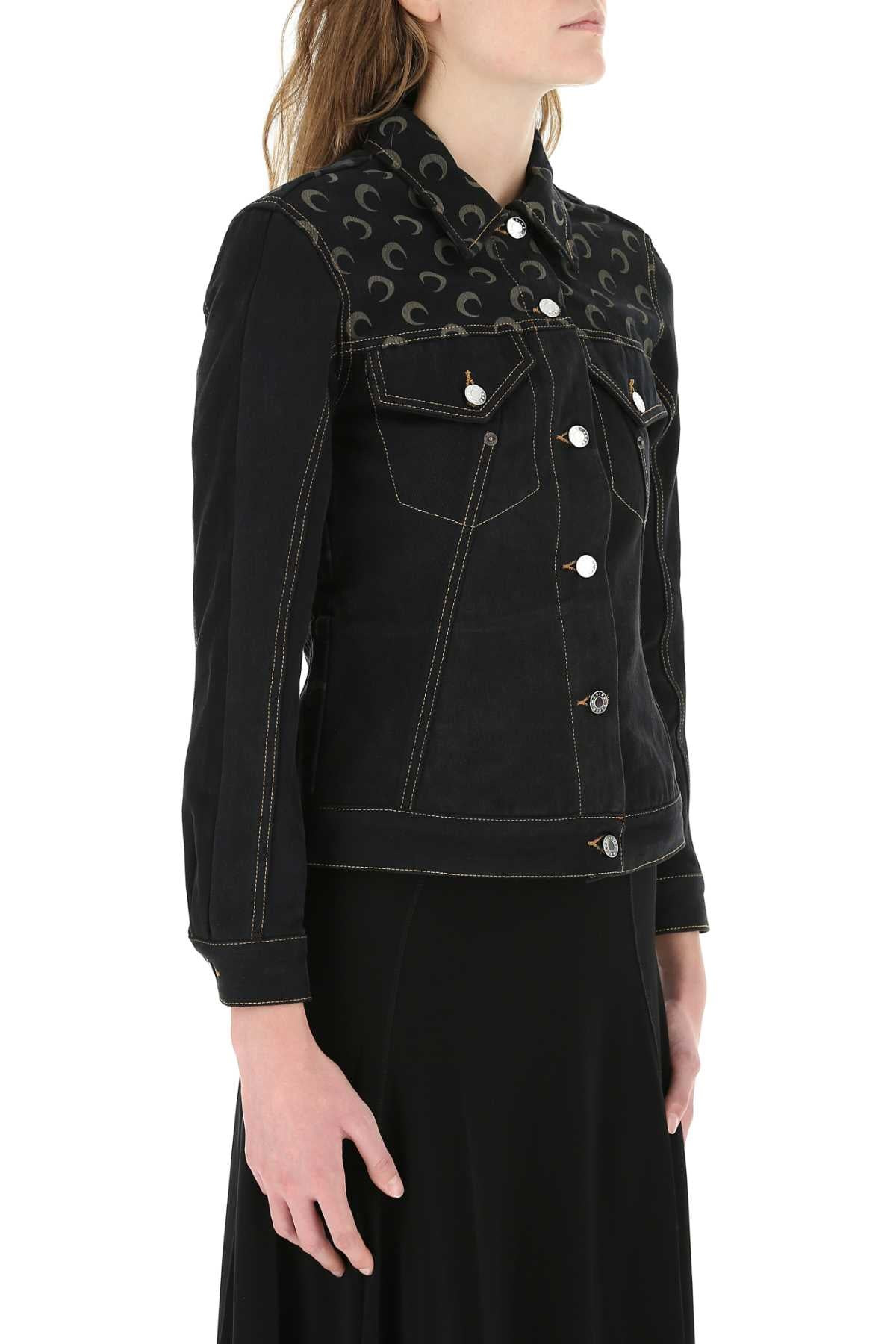 Marine Serre Women Black Denim Jacket - 3