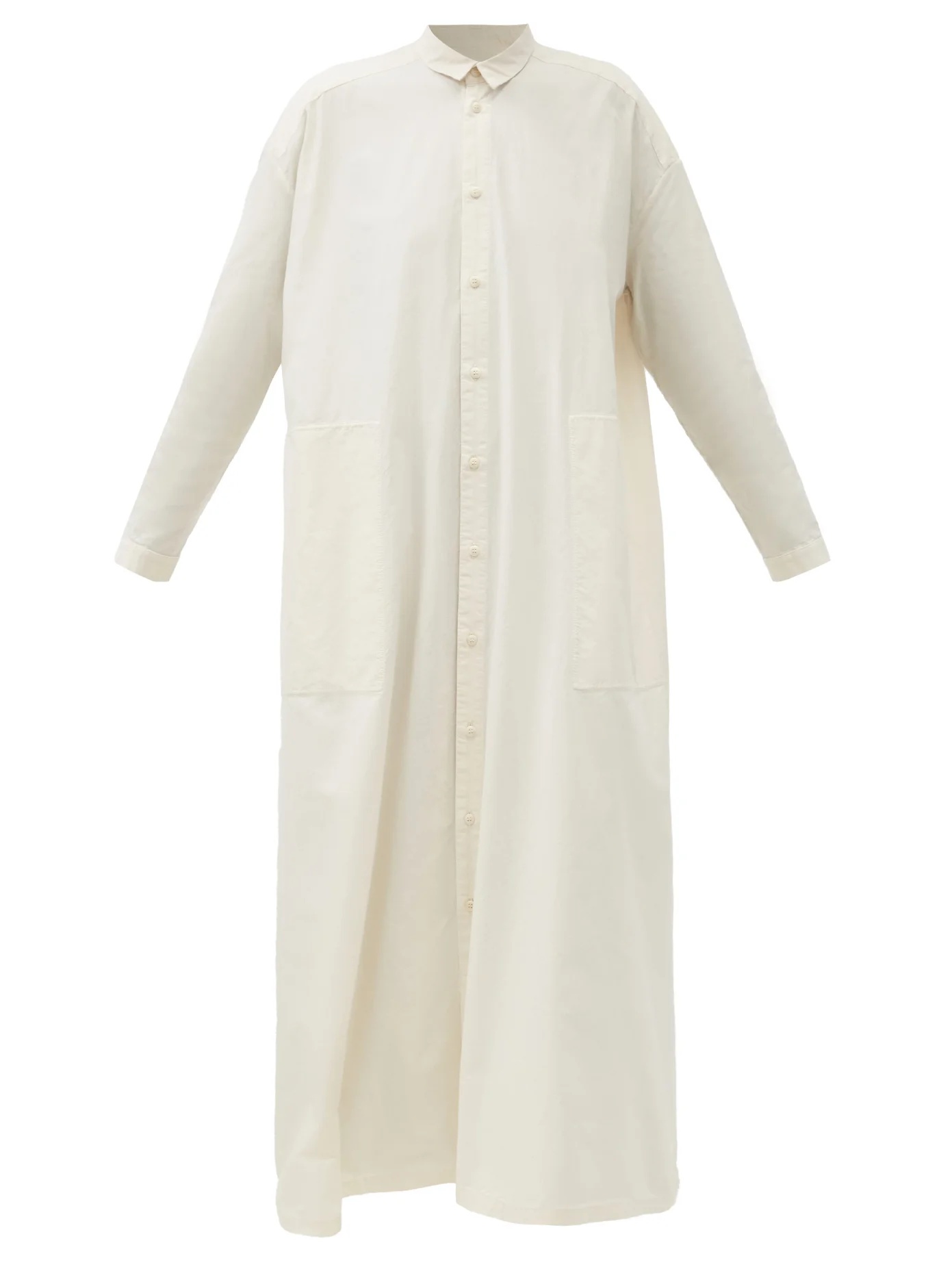 The Draughtsman longline cotton-poplin shirt dress - 1