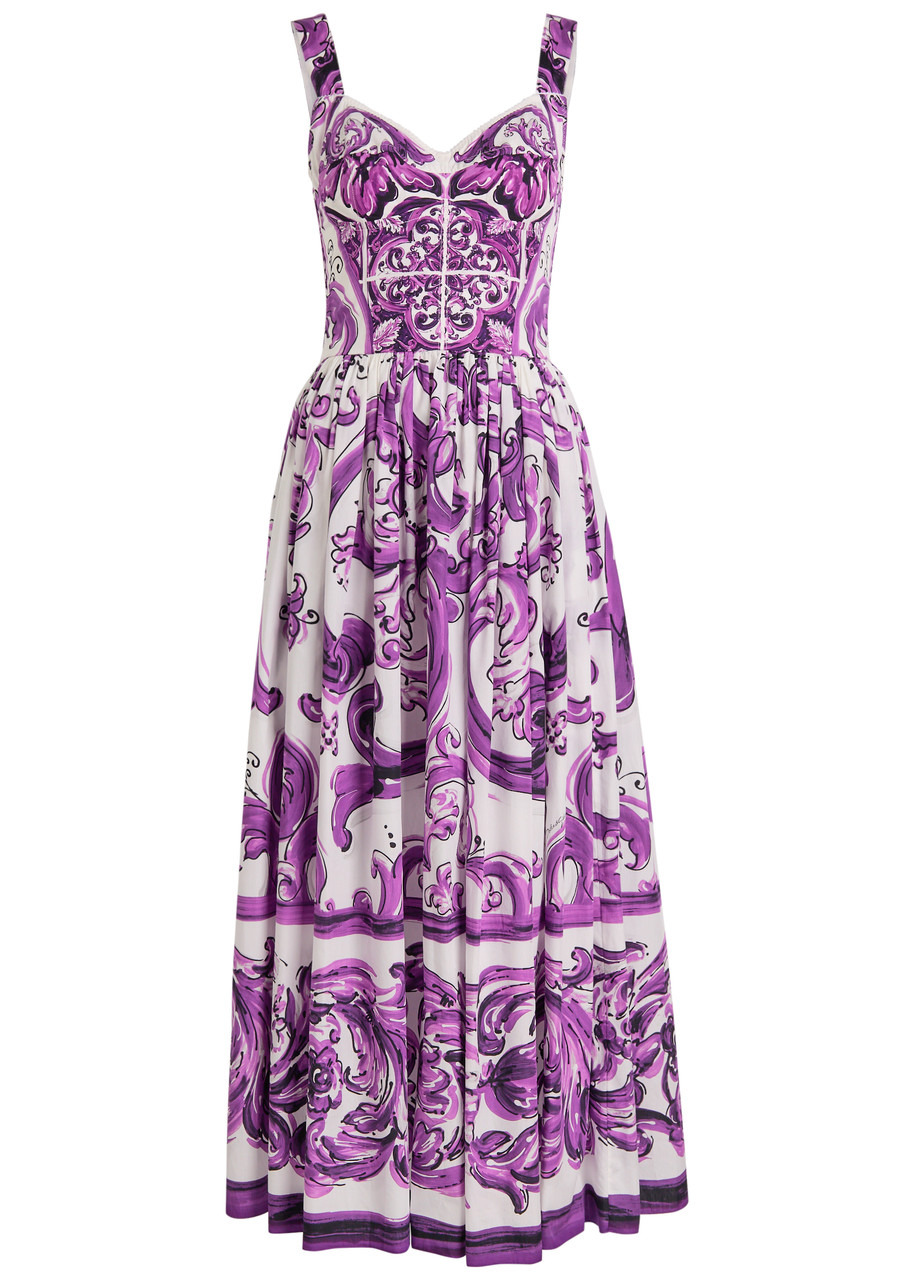 Dolce & Gabbana Printed Cotton-poplin Maxi Dress - 1