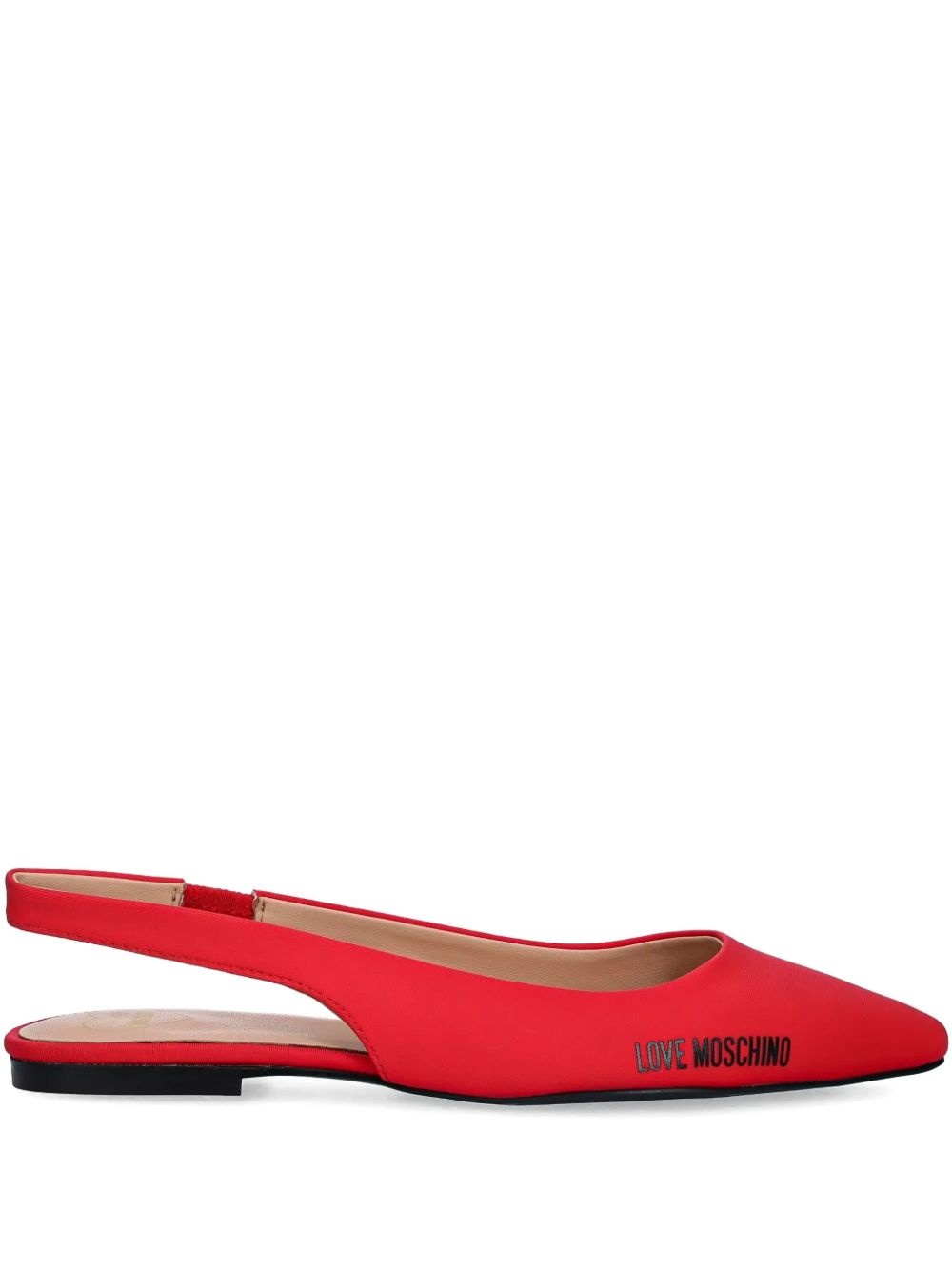 logo-print ballerina shoes - 1