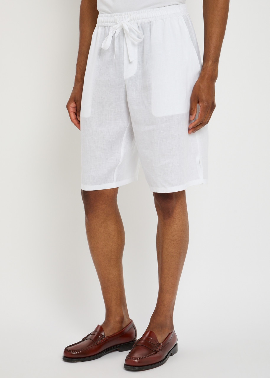 Dolce & Gabbana Logo-embroidered Linen Shorts - 2