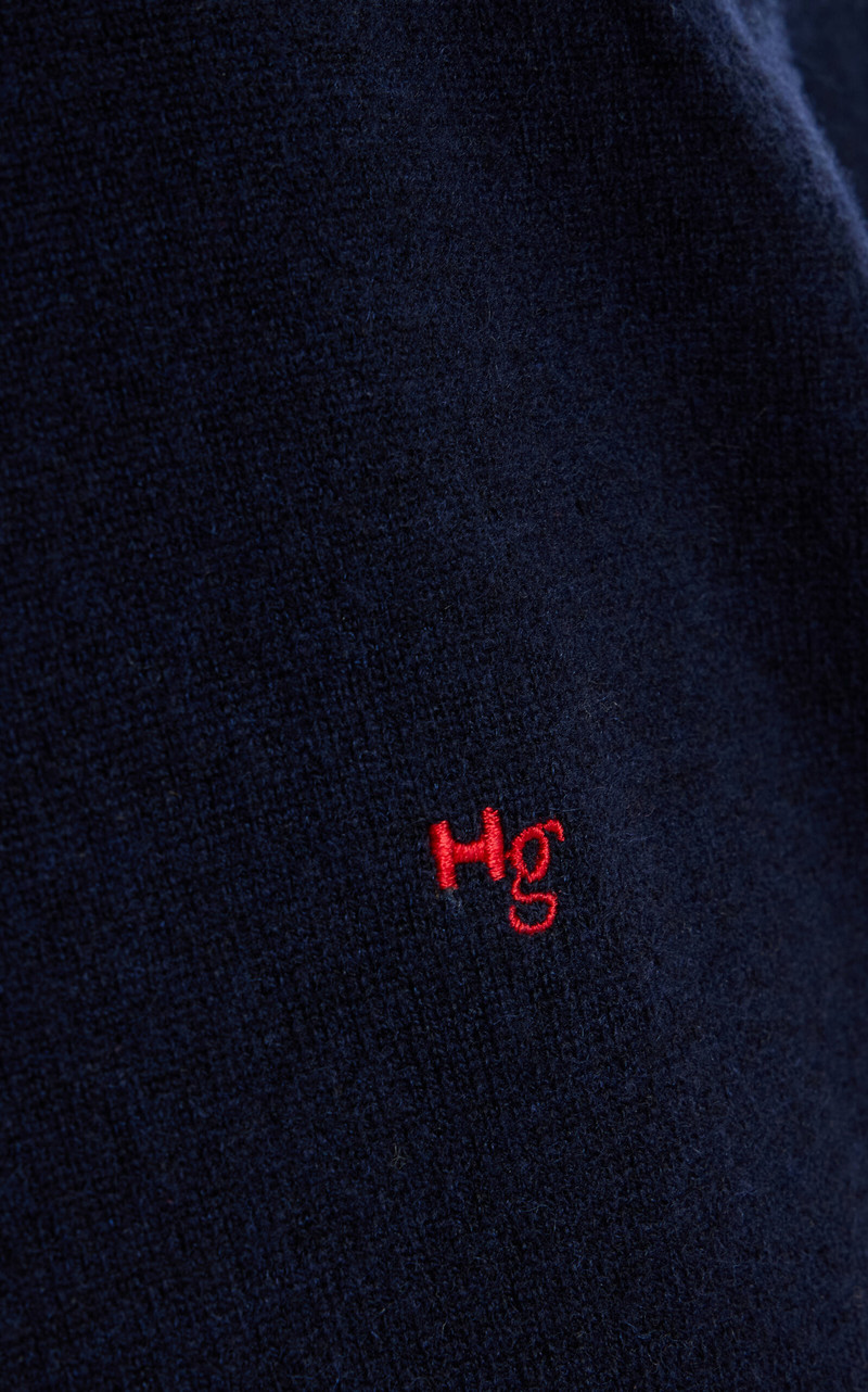 Wool-Cashmere Polo Shirt navy 5