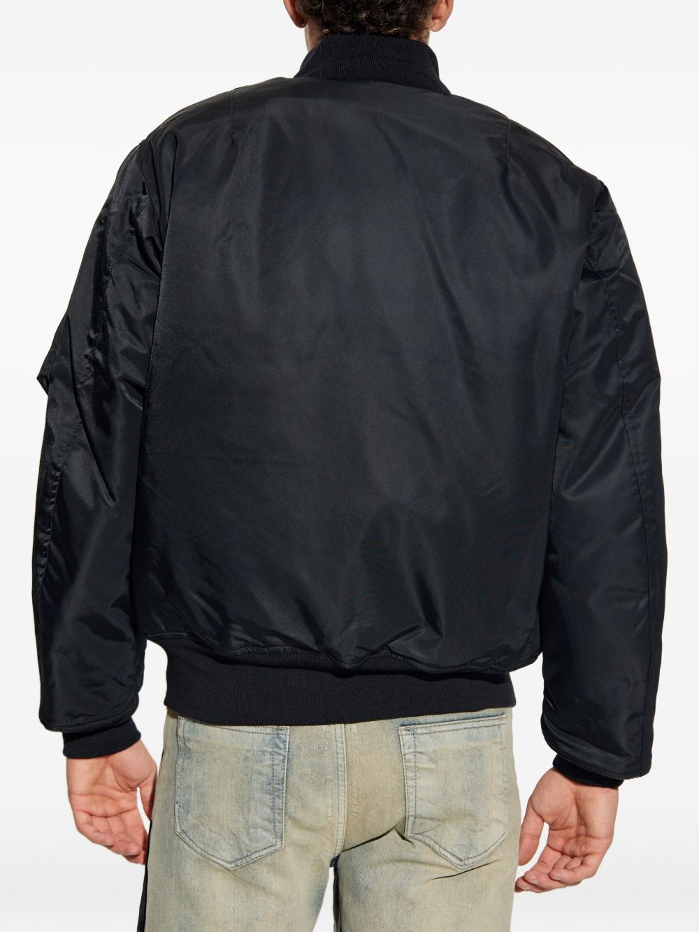 zip-fastening bomber jacket - 4