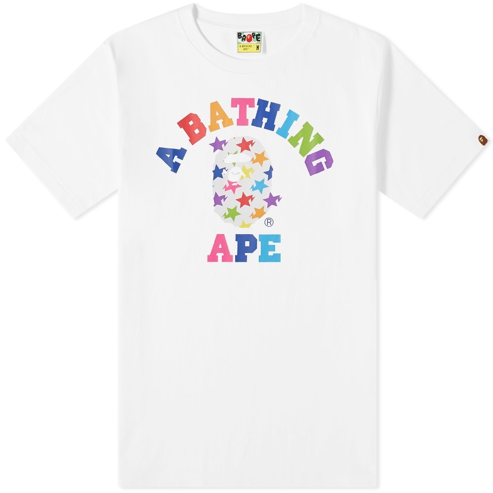 A Bathing Ape STA Pattern College Tee - 1