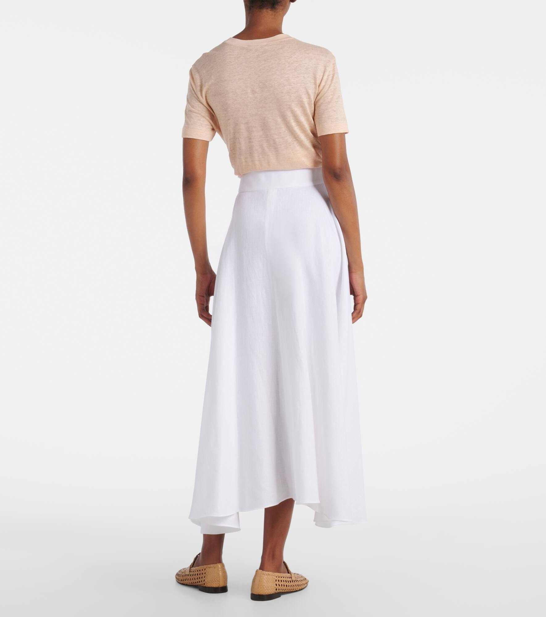Petra pleated linen maxi skirt - 3