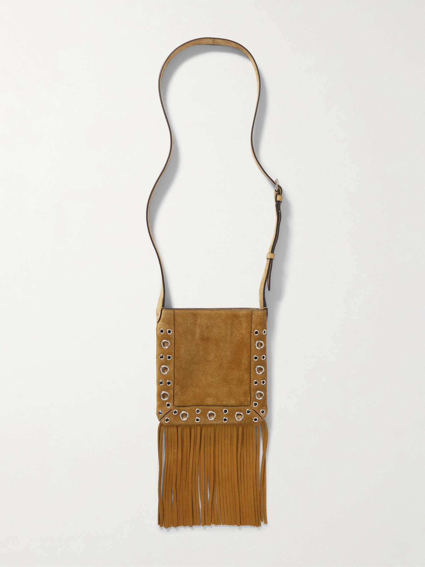 Nellcote small fringed embellished suede shoulder bag Camel - 3