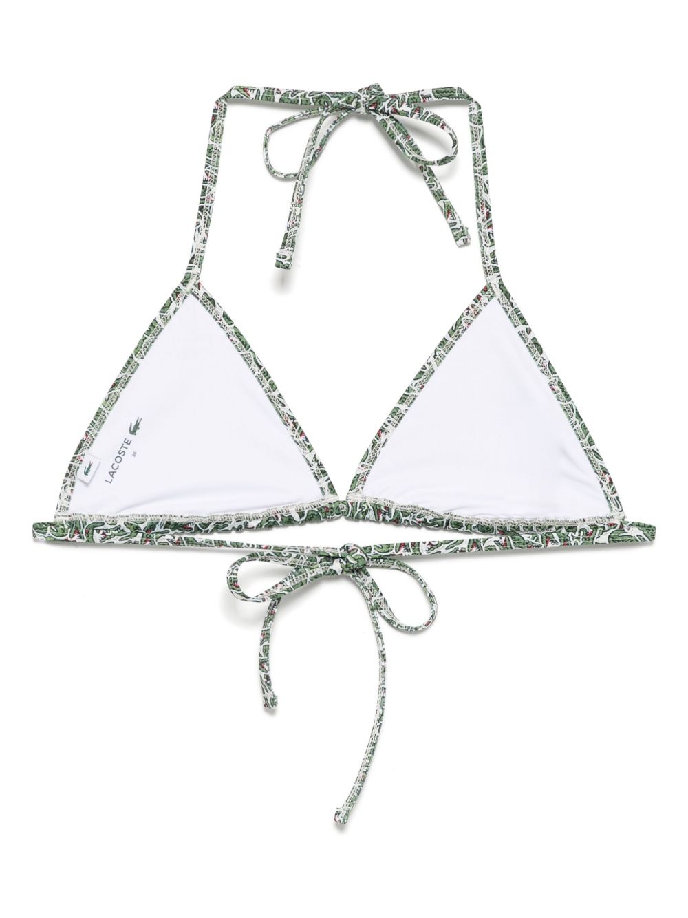 monogram-print bikini top - 2