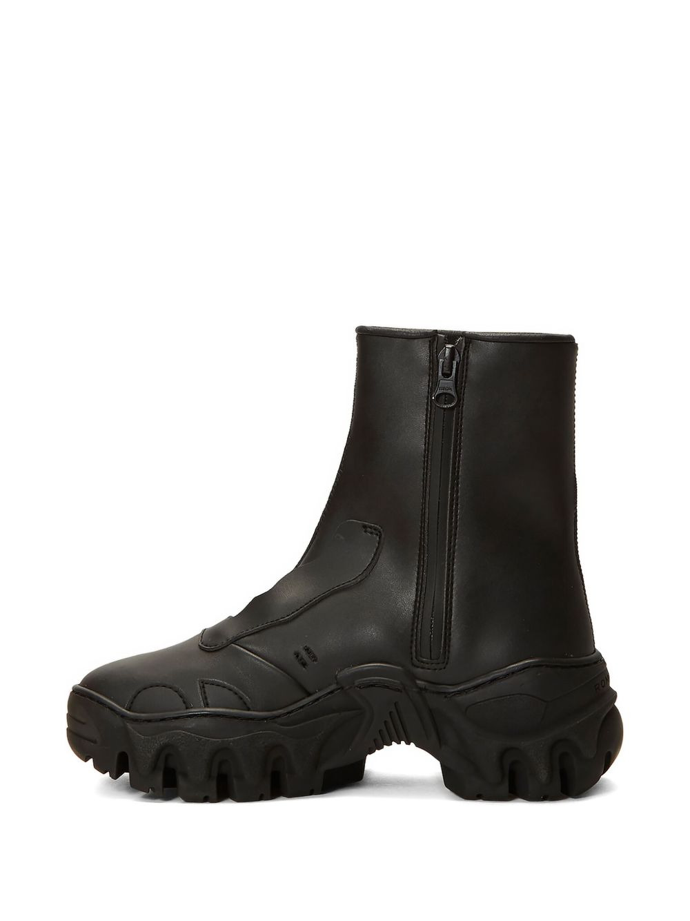 zip-front chunky-sole boots - 4