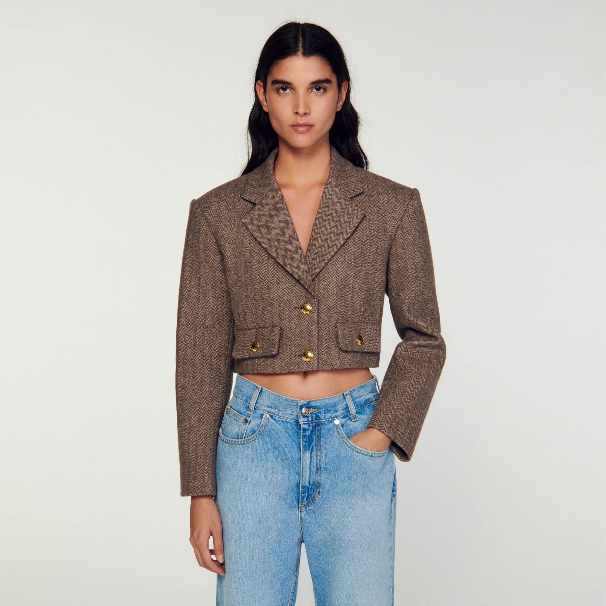 STRUCTURED CROPPED JACKET - 5