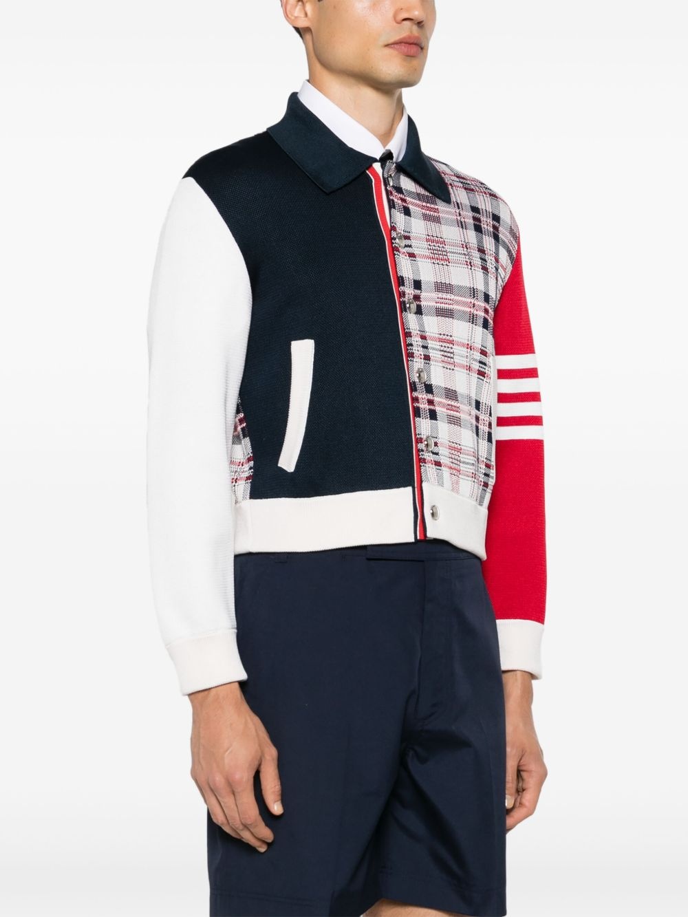 4-Bar jacquard bomber jacket - 3