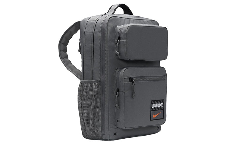 Nike Large Capacity Training Sports Zipper  Fabric Schoolbag Backpack Unisex Smoke Gray DQ5183-084 - 2
