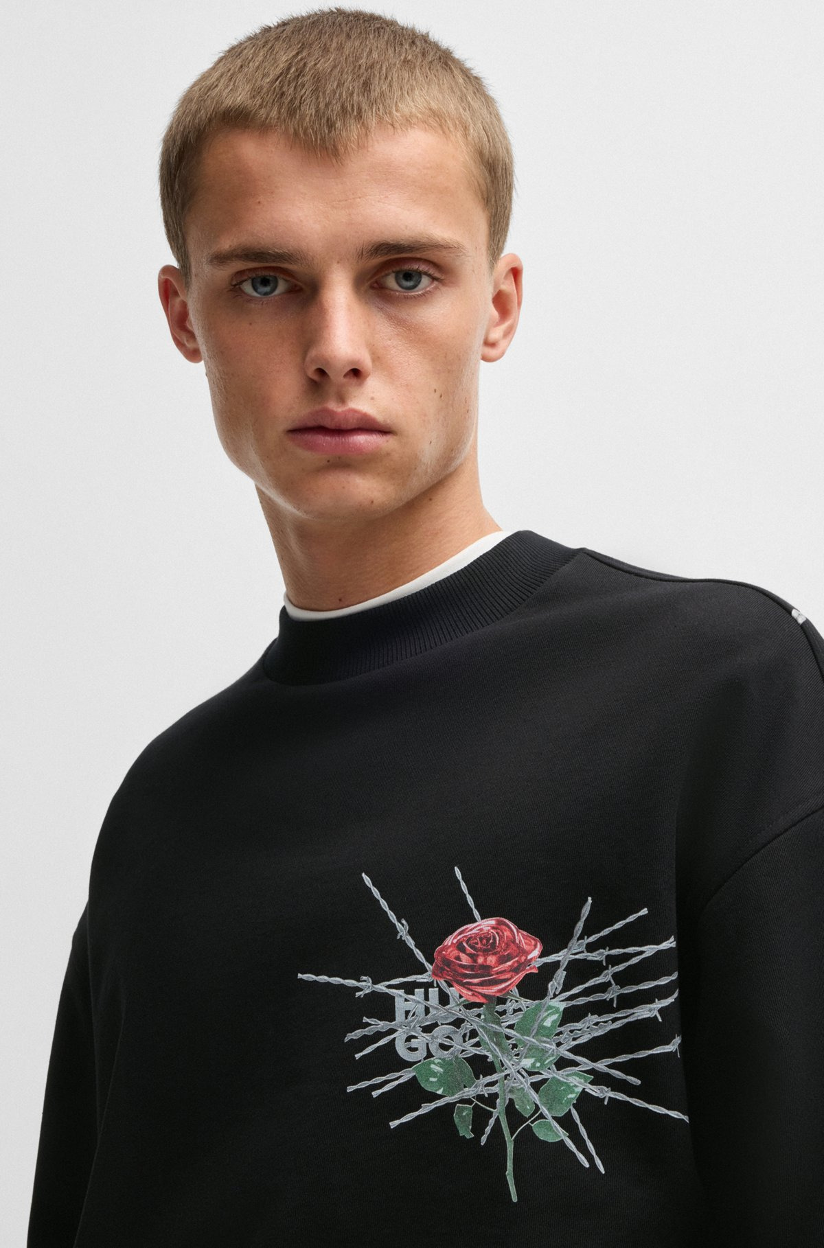 COTTON-TERRY RELAXED-FIT SWEATSHIRT WITH SEASONAL PRINTS - 3