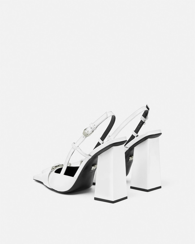 Medusa Buckle Slingback Pumps 105 mm 4