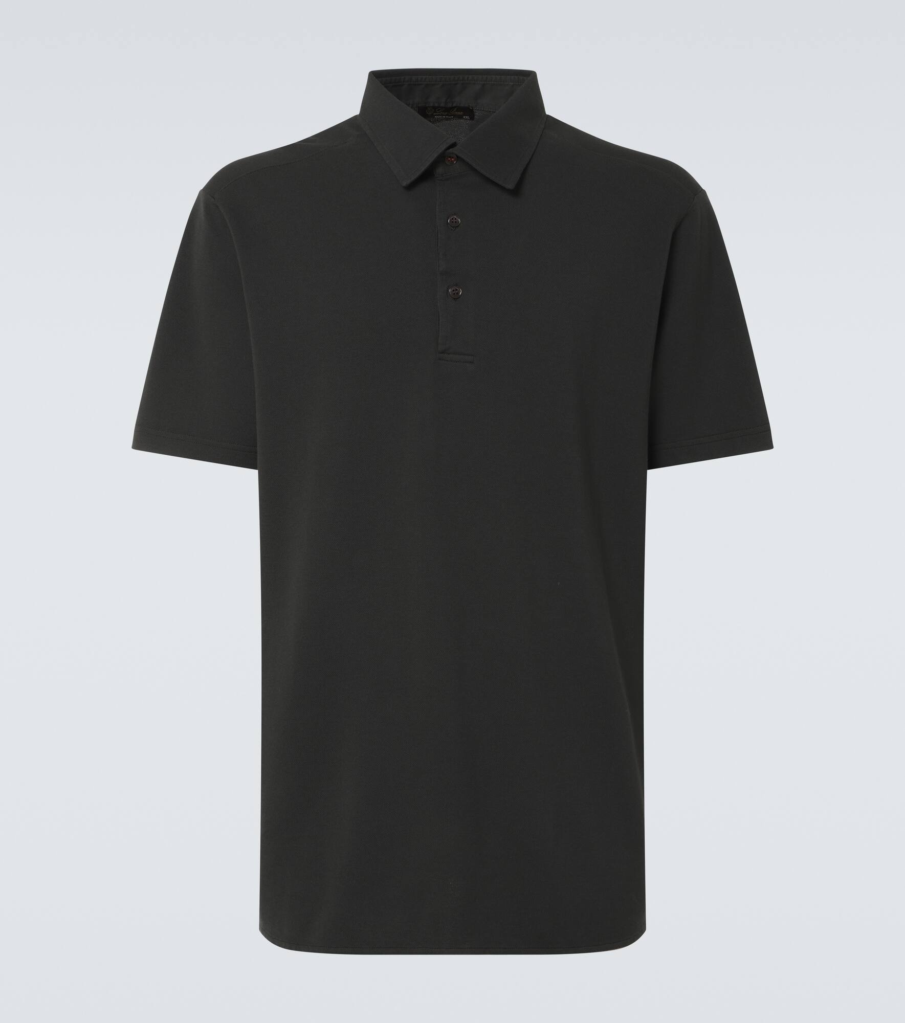 Cotton piqué polo shirt - 1