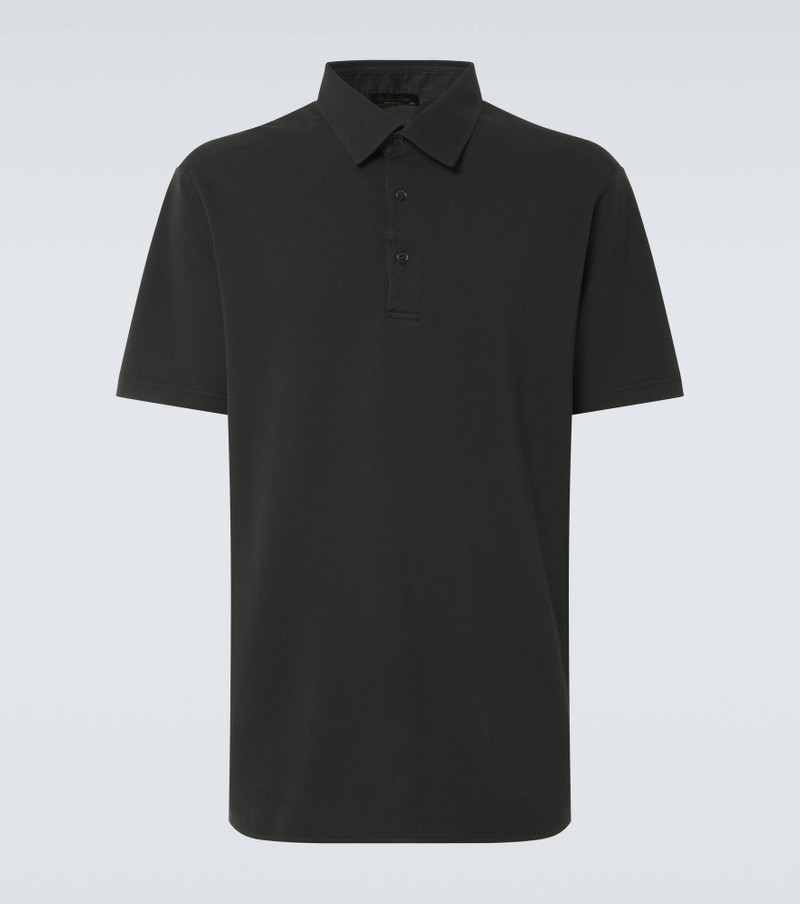 Cotton piqué polo shirt 1