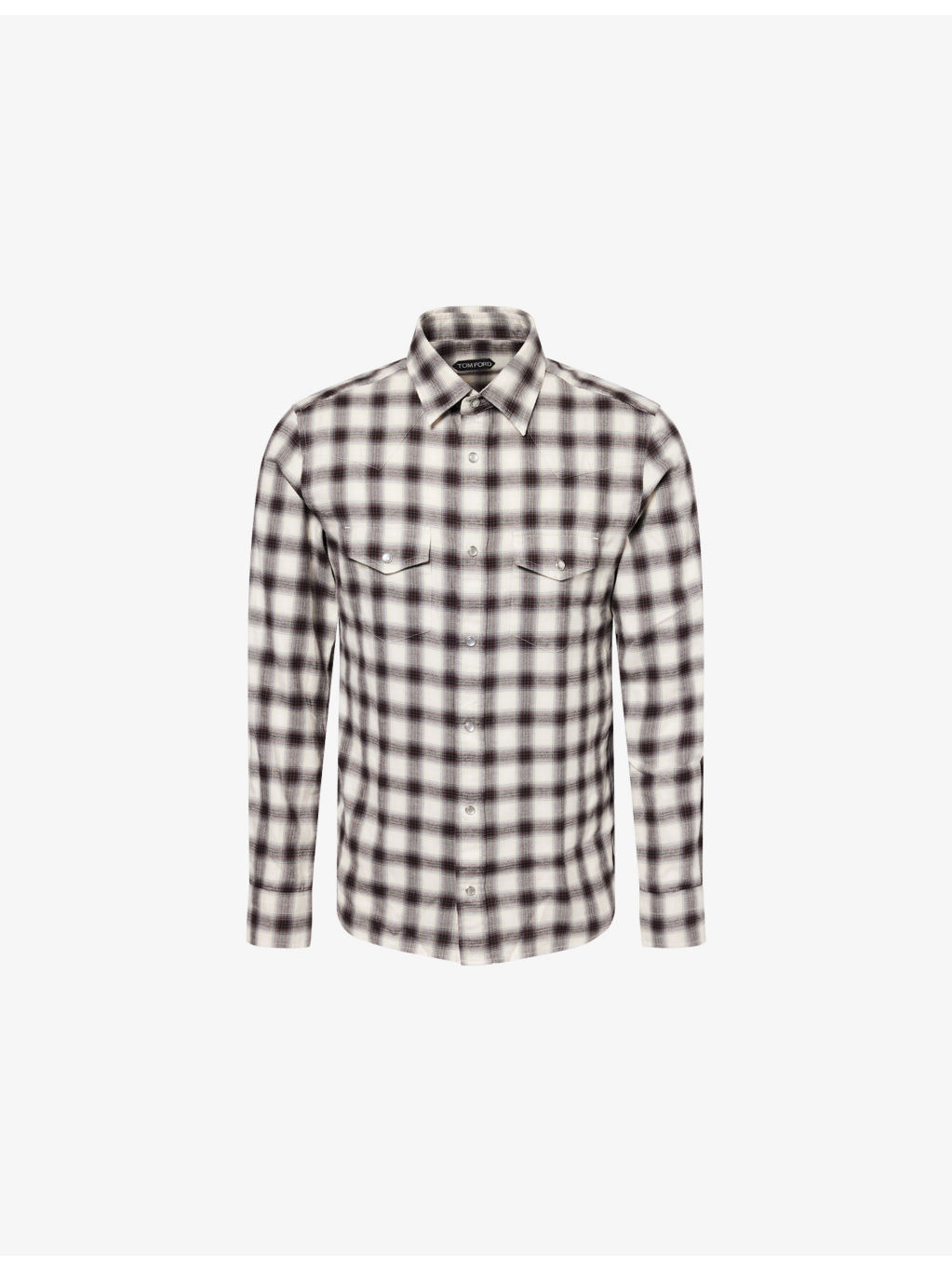 Western Checked Cotton-Blend Shirt - 1