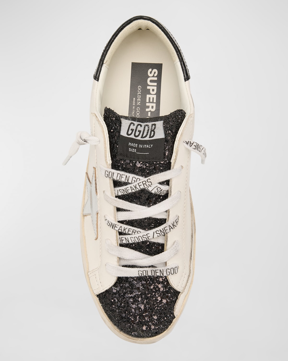 Superstar Glitter Leather Low-Top Sneakers - 5