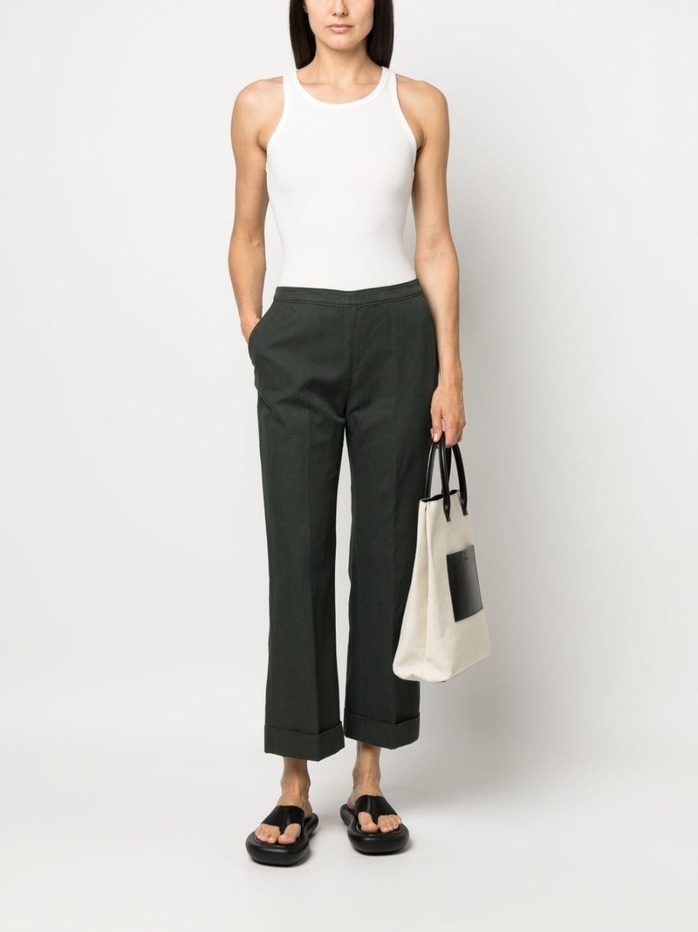 cropped flared trousers - 2